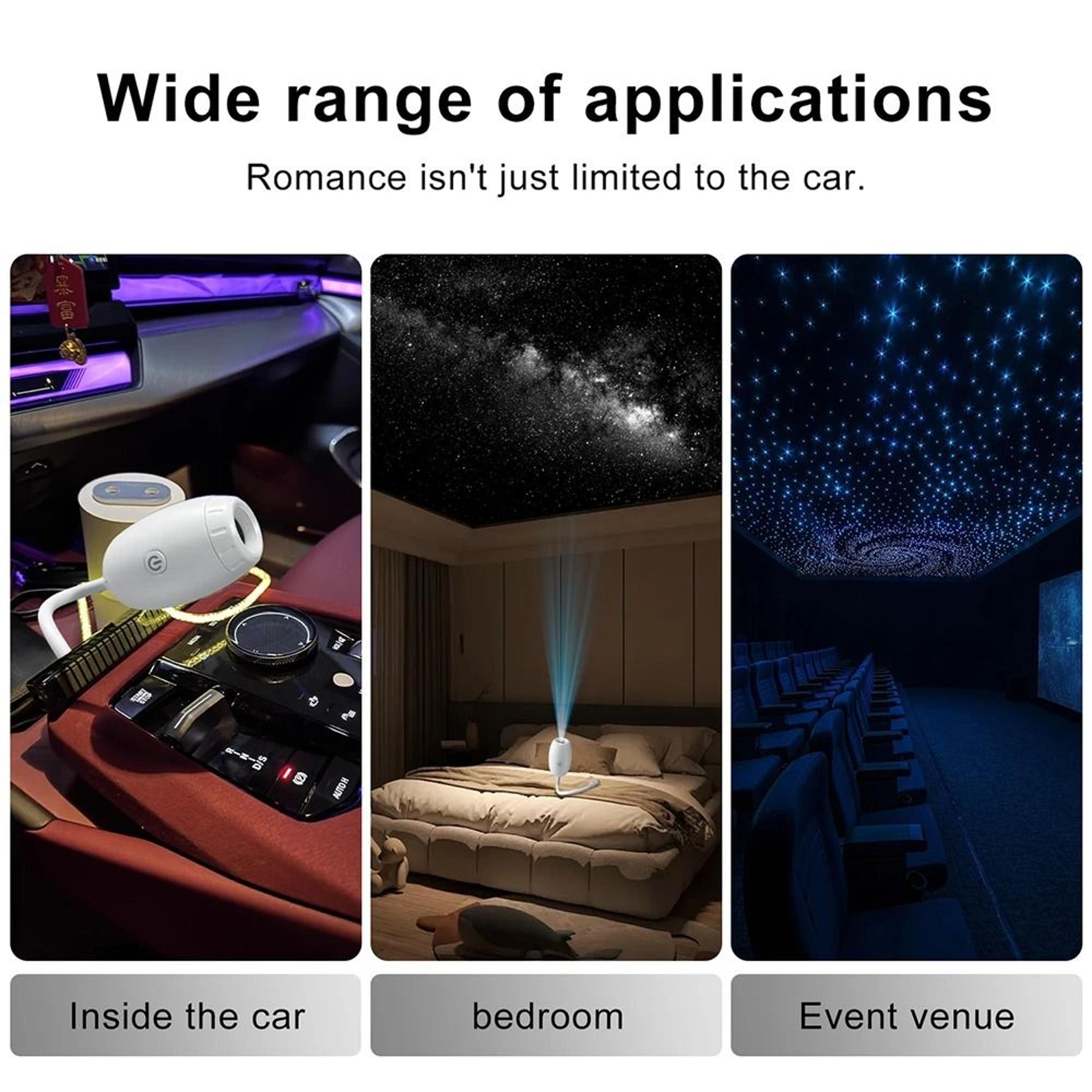 USB Car Atmosphere Projector Light Romantic Saturn Galaxy  Starry Star LED Interior Ambient Lamp 2