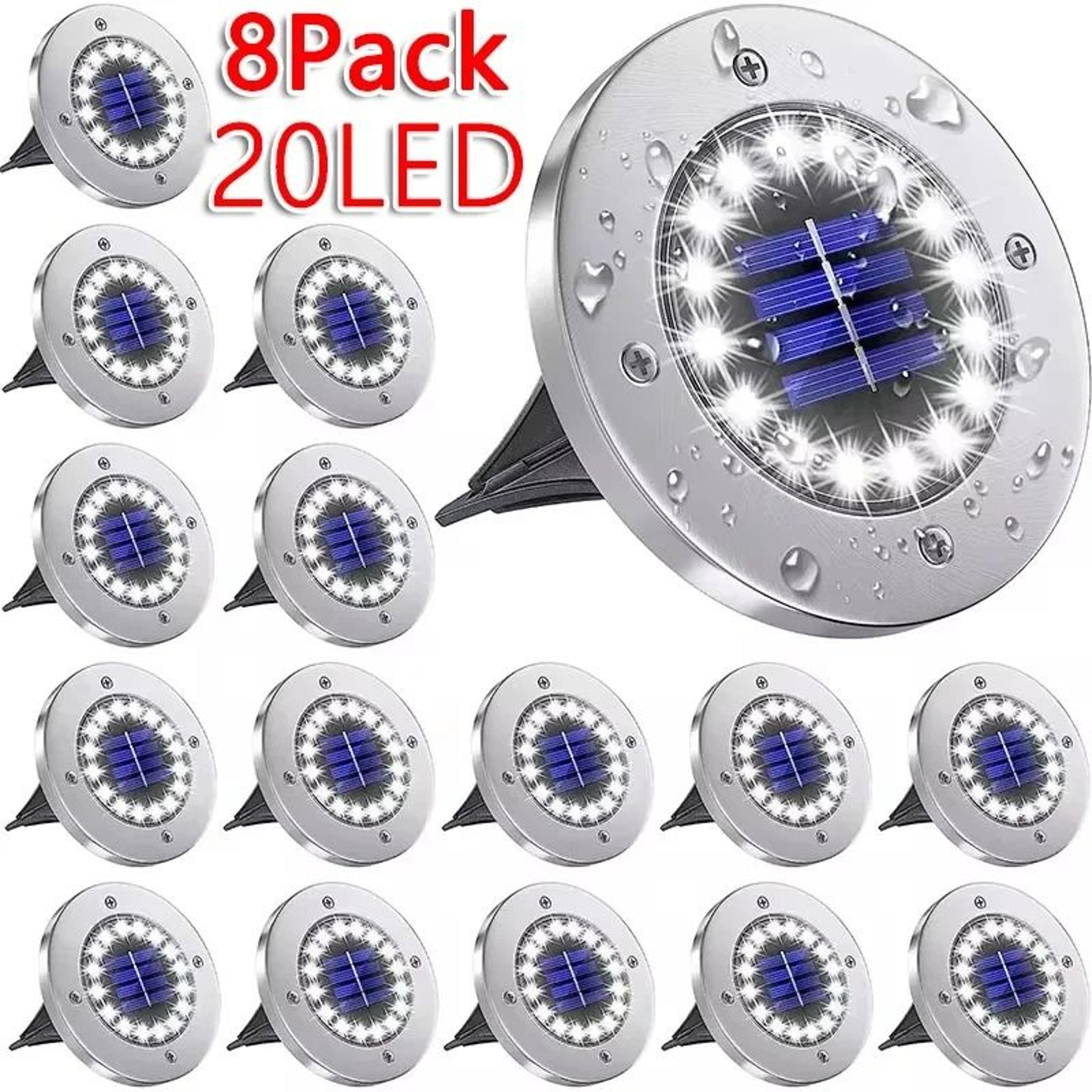 solar outdoor disk underground lights (waterproof in-ground garden lawn spotlight & yard pathway decor)