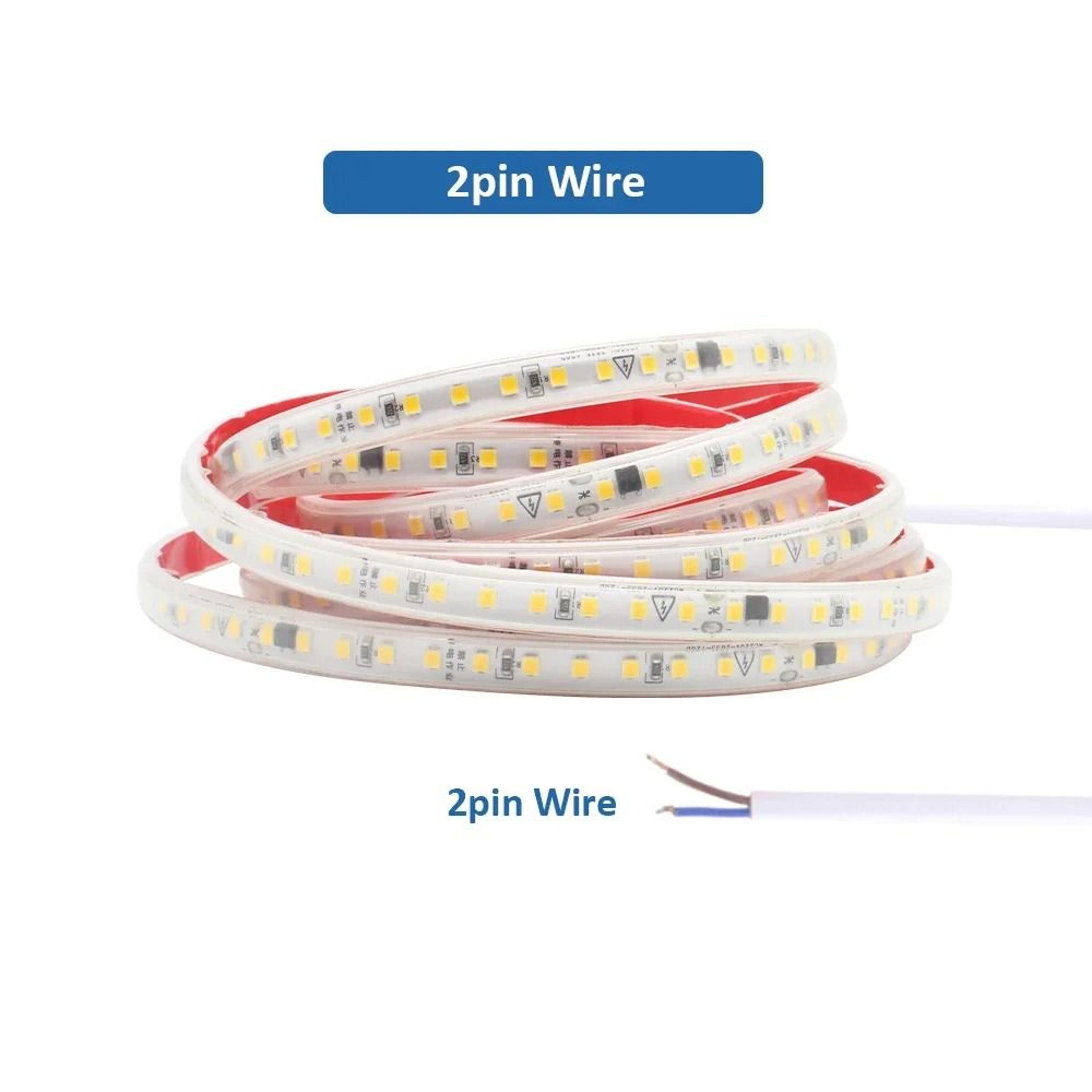 220V230V AC SMD2835 Outdoor LED Strip Light IP67 Waterproof 120LEDsm Ribbon 6