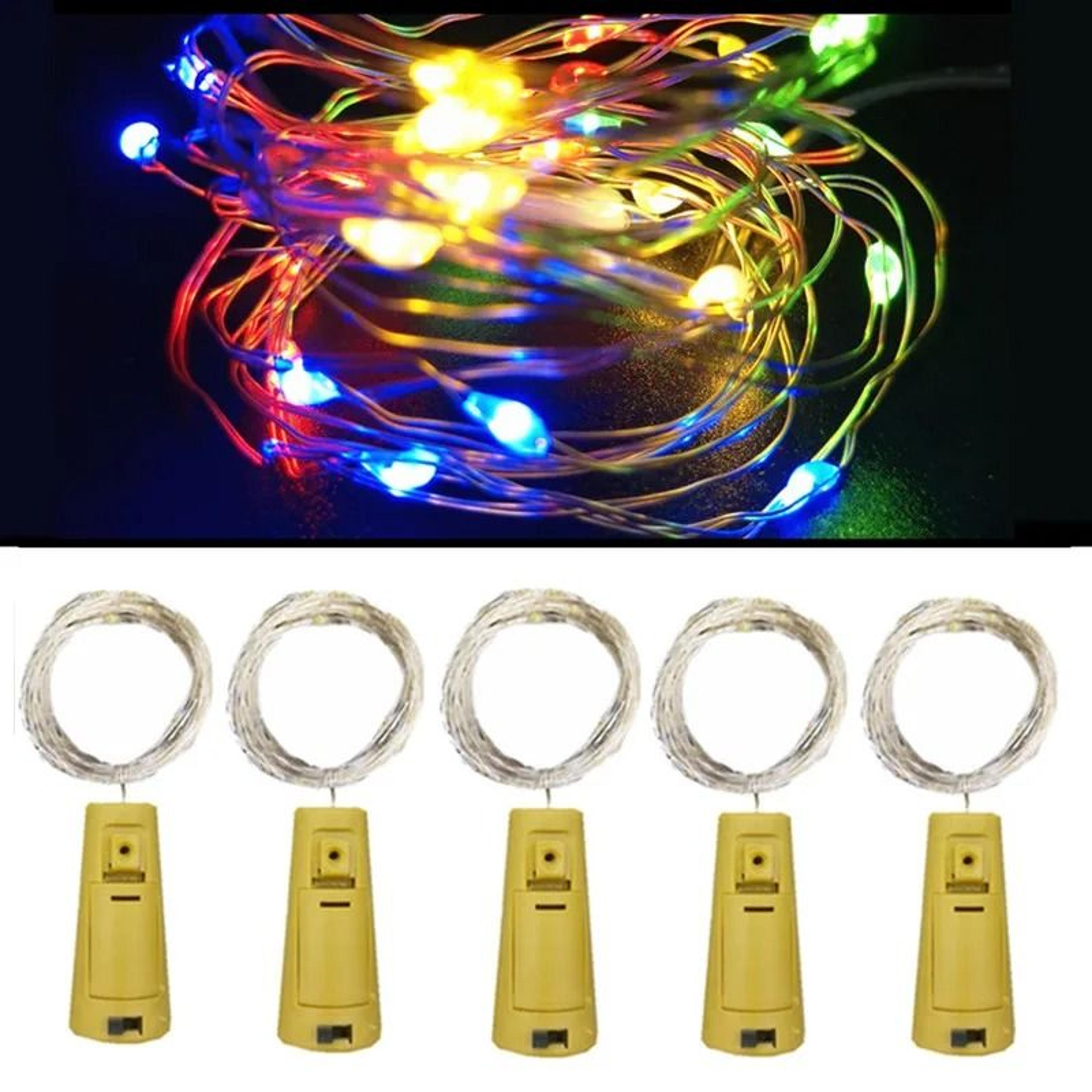 5Pack LED Wine Bottle Cork String Lights Copper Wire Fairy Garland For Bar  Party Decor 8