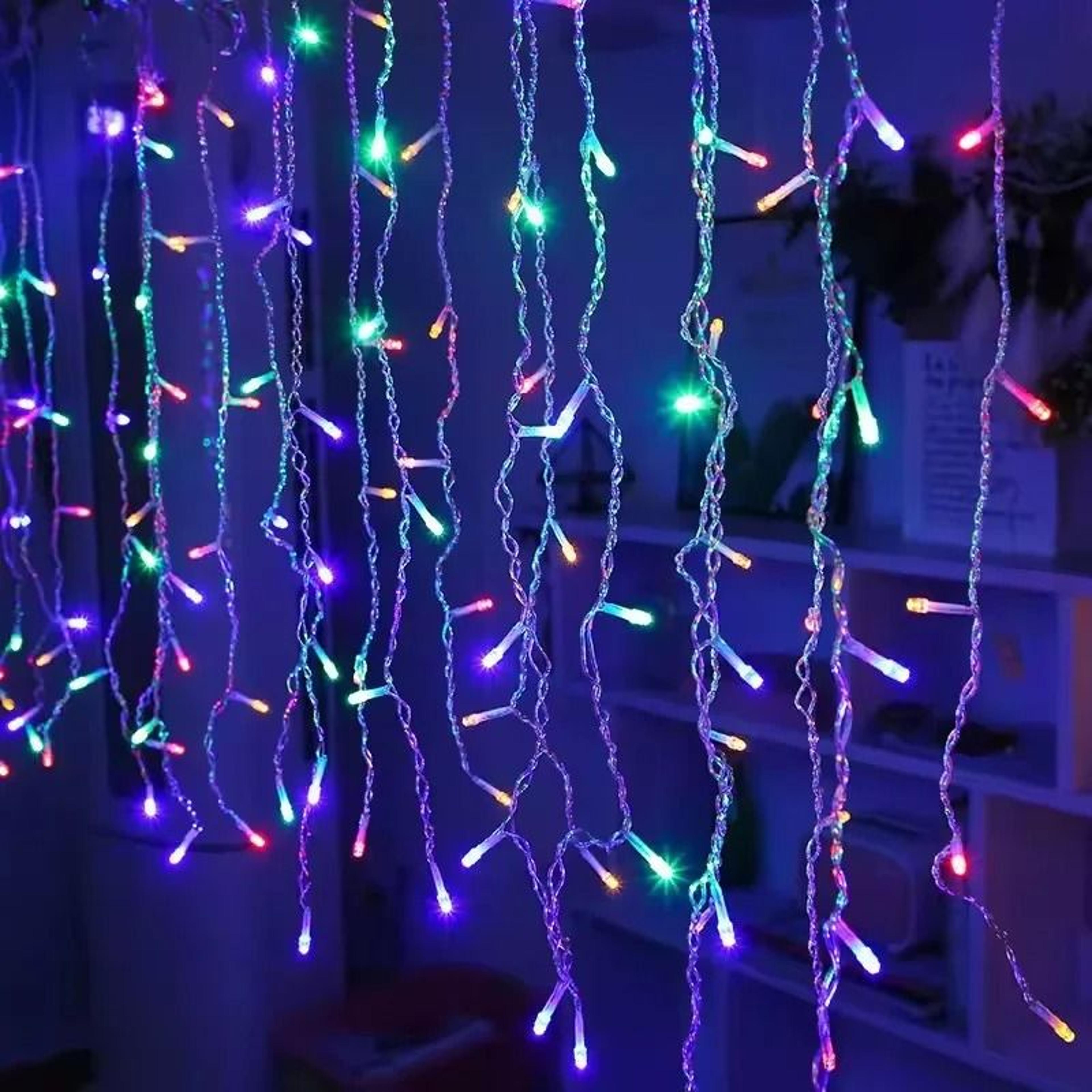 USB Icicle Curtain LED String Lights 8Mode Indoor Garland For Wedding  Bedroom 8