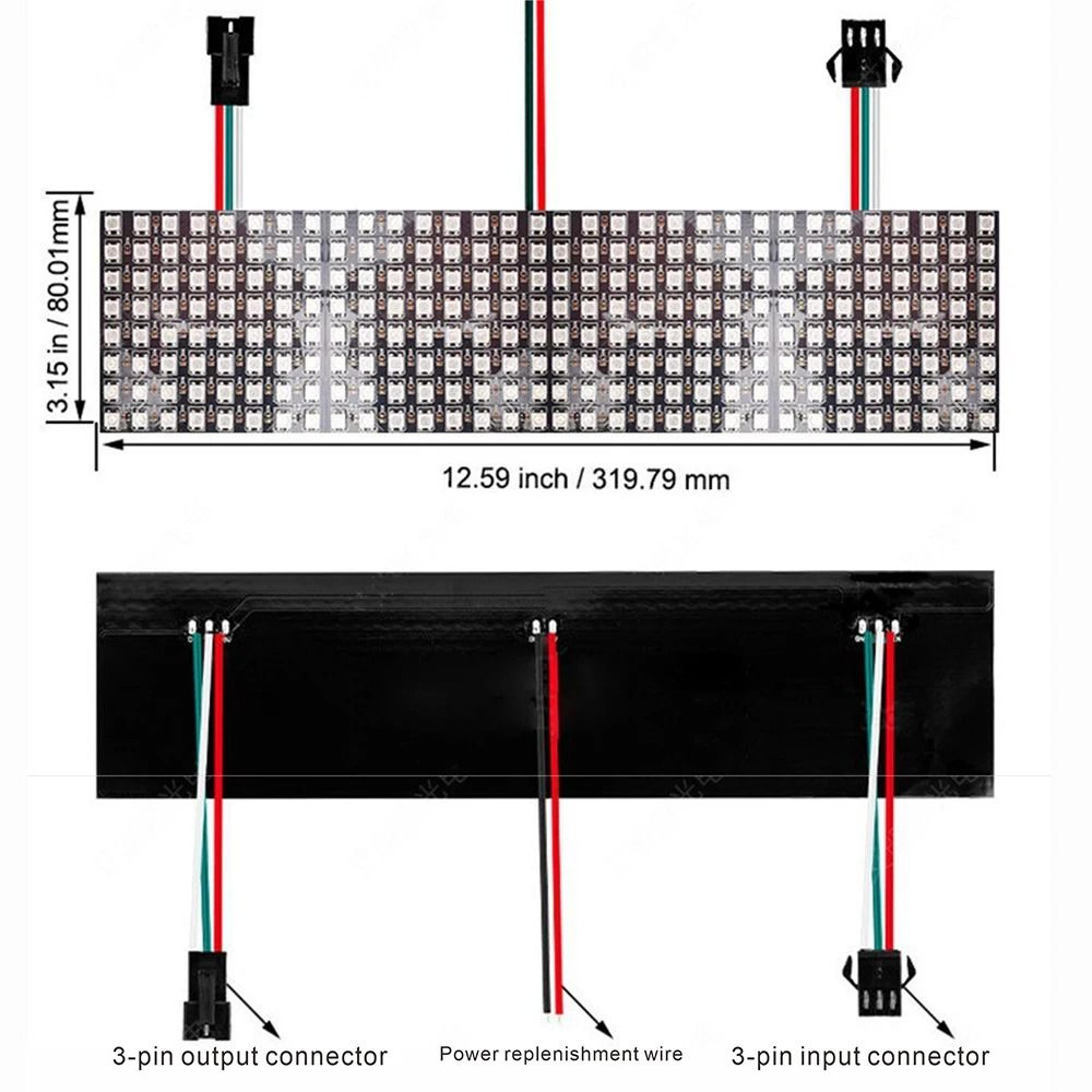 WS2812B Addressable RGB LED Pixel Matrix Panel 5V Flexible Programmable Screen 8