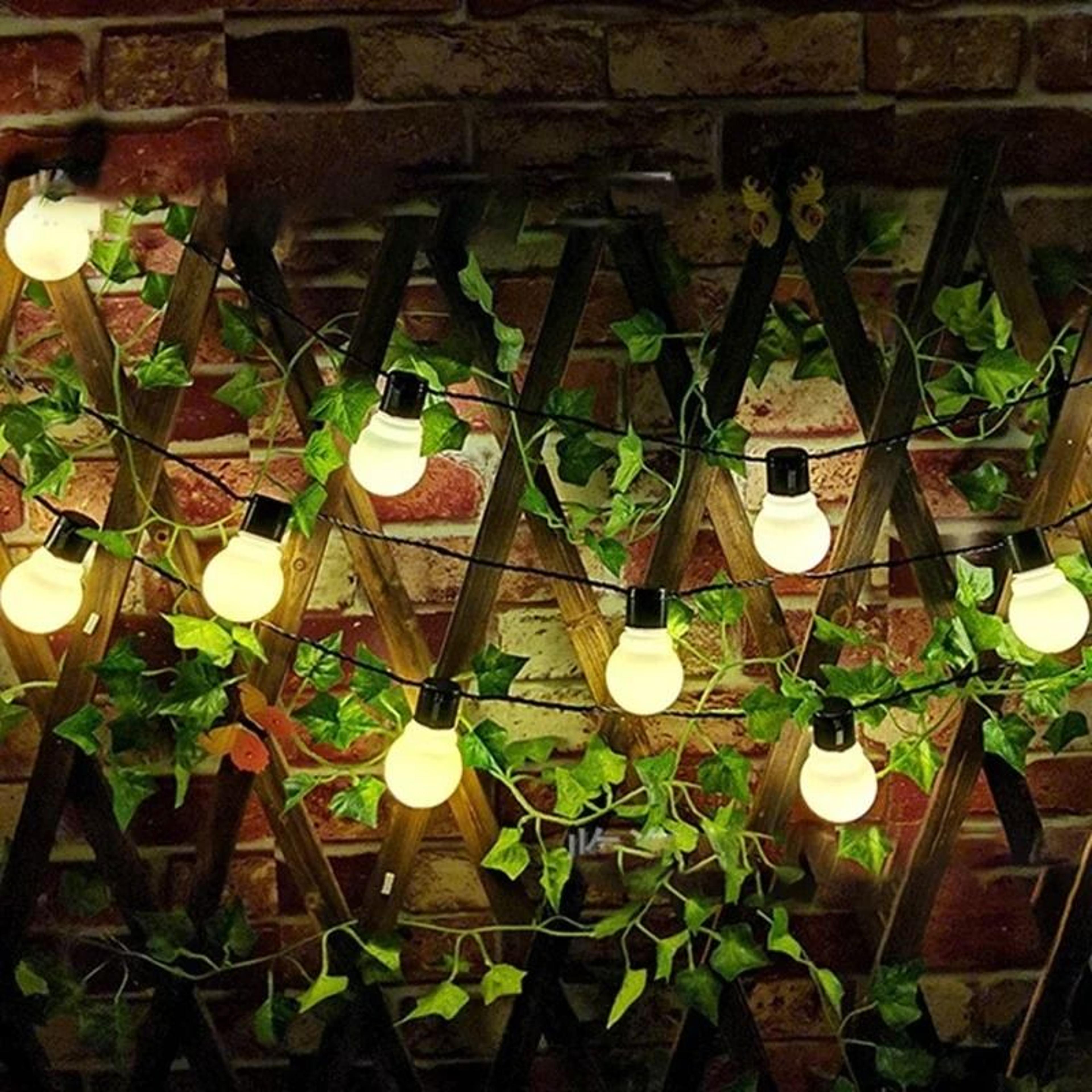 Outdoor Solar Globe LED String Lights Waterproof Fairy Bulb Garland For Patio  Garden 2