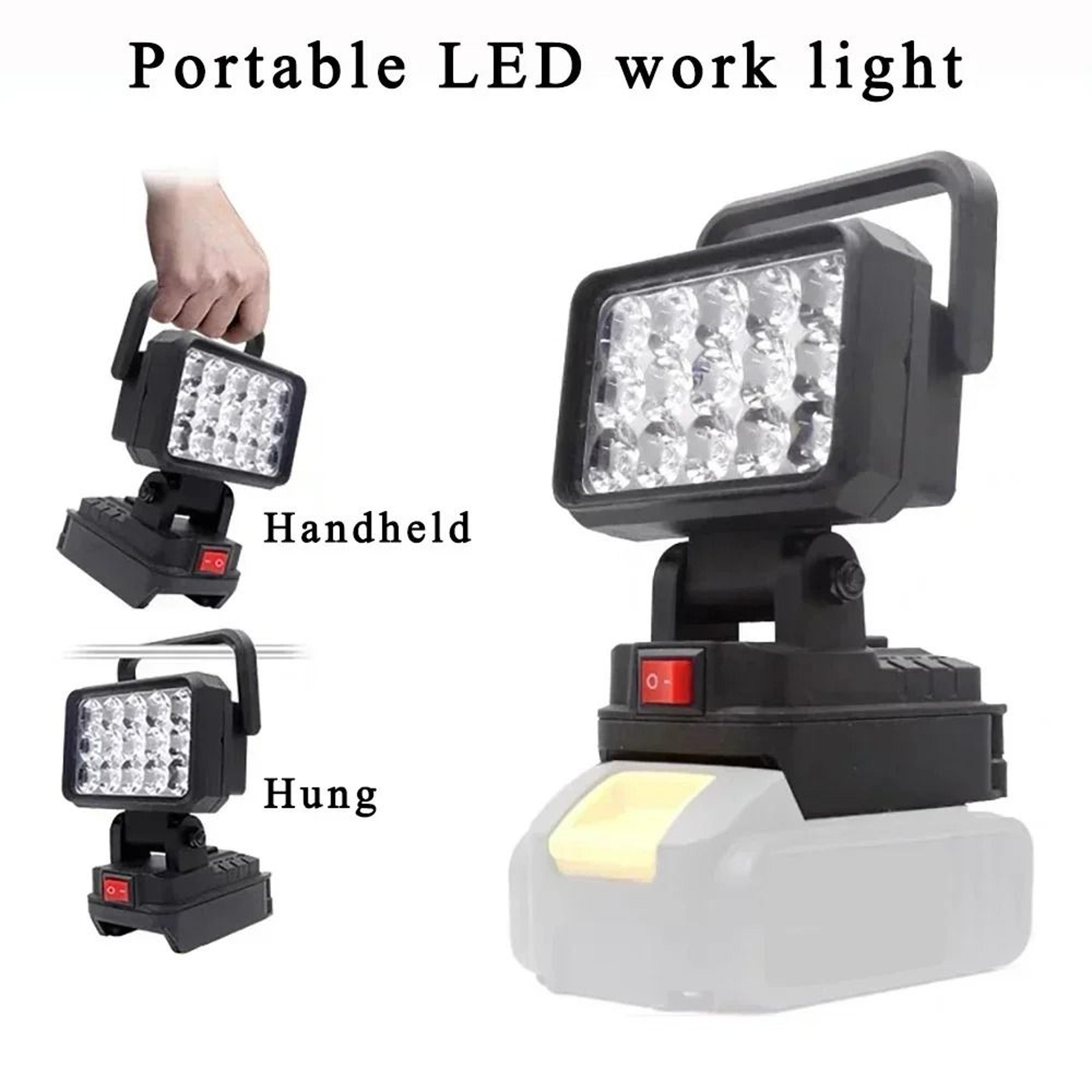 15LED Portable Working Spotlight Cordless Hand Lantern Compatible With MakitaDeWaltMilwaukeeBosch 1 0