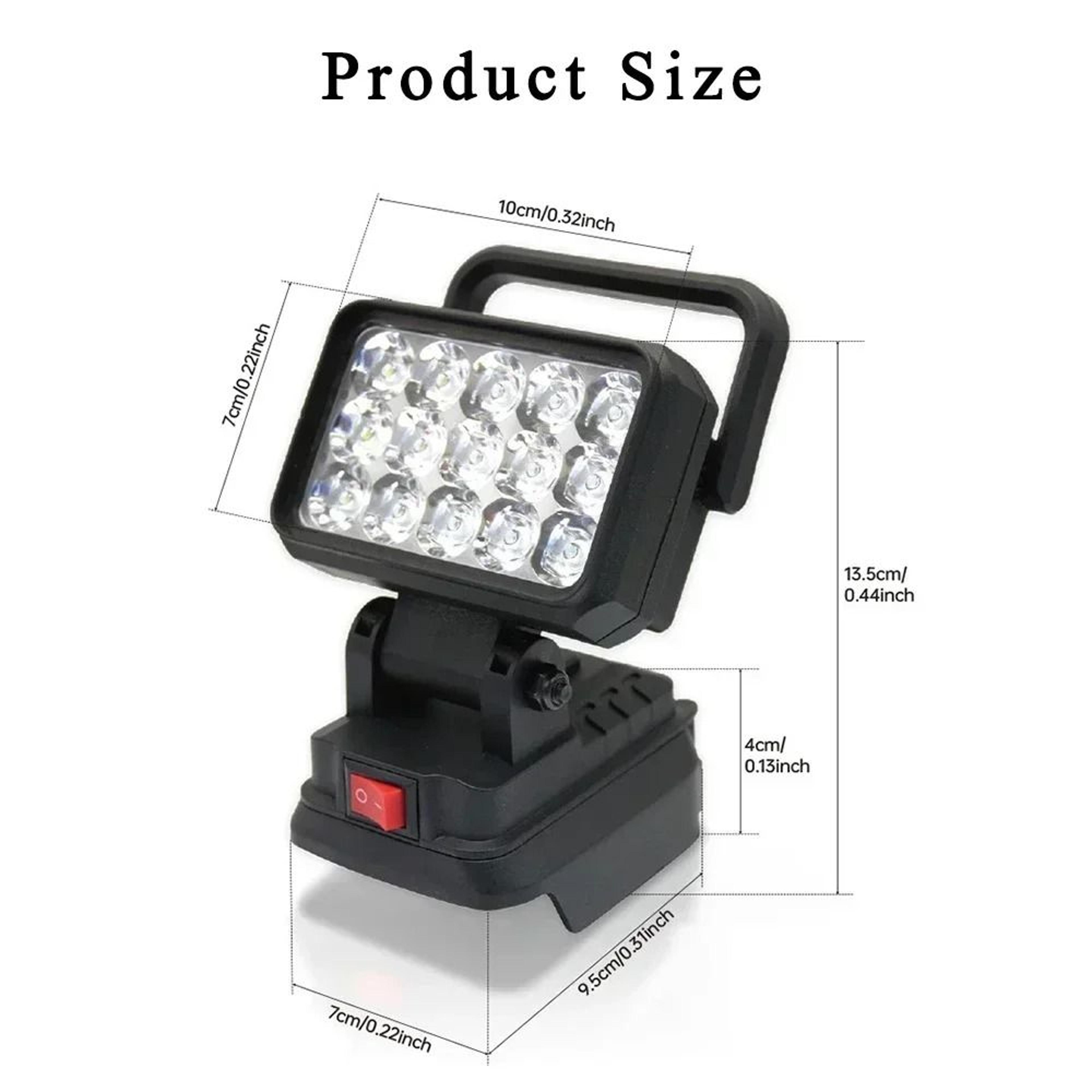 15LED Portable Working Spotlight Cordless Hand Lantern Compatible With MakitaDeWaltMilwaukeeBosch 1 5