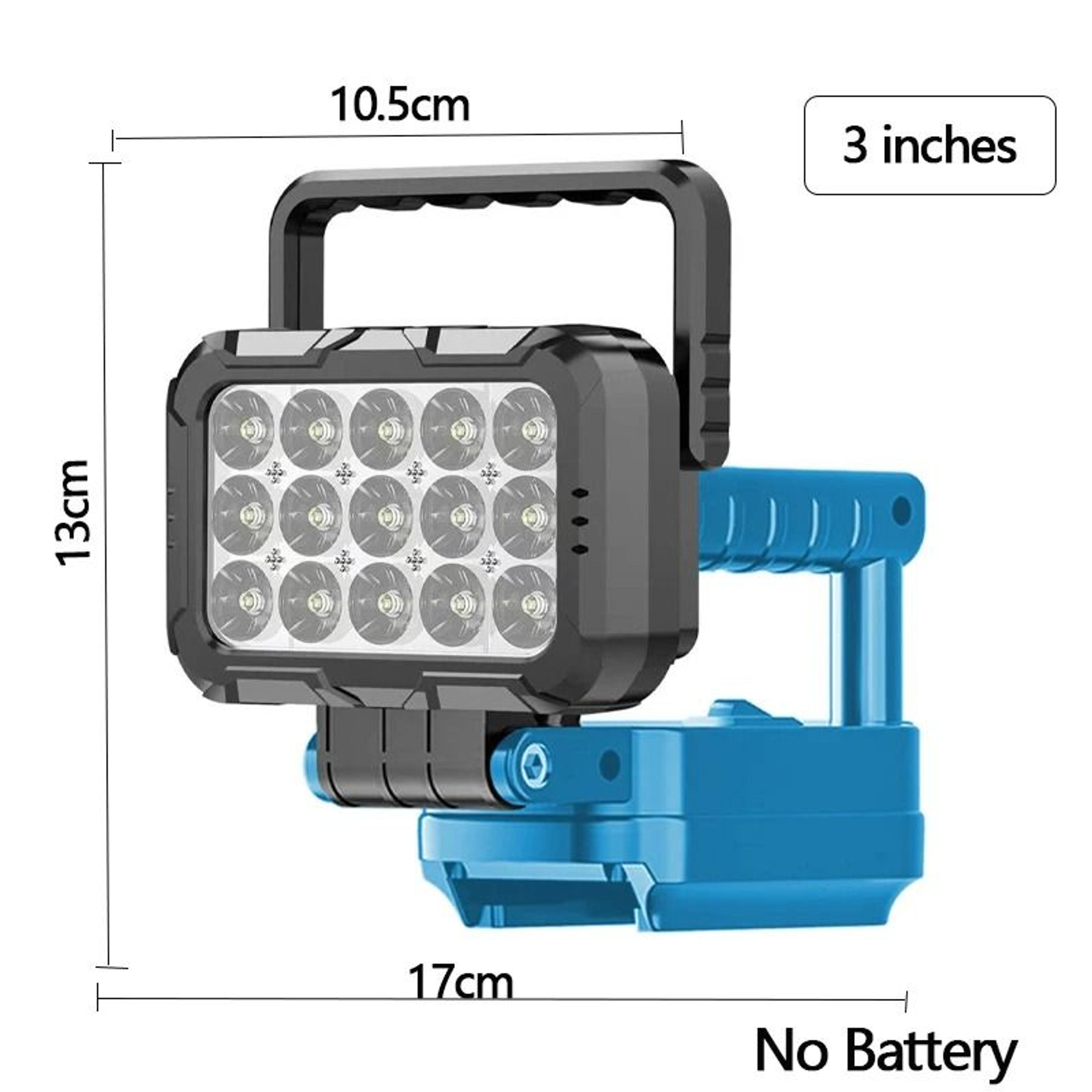 3Inch Cordless LED Work Light With USB Port For Makita 18V Battery Portable Outdoor Flood Light  To 7