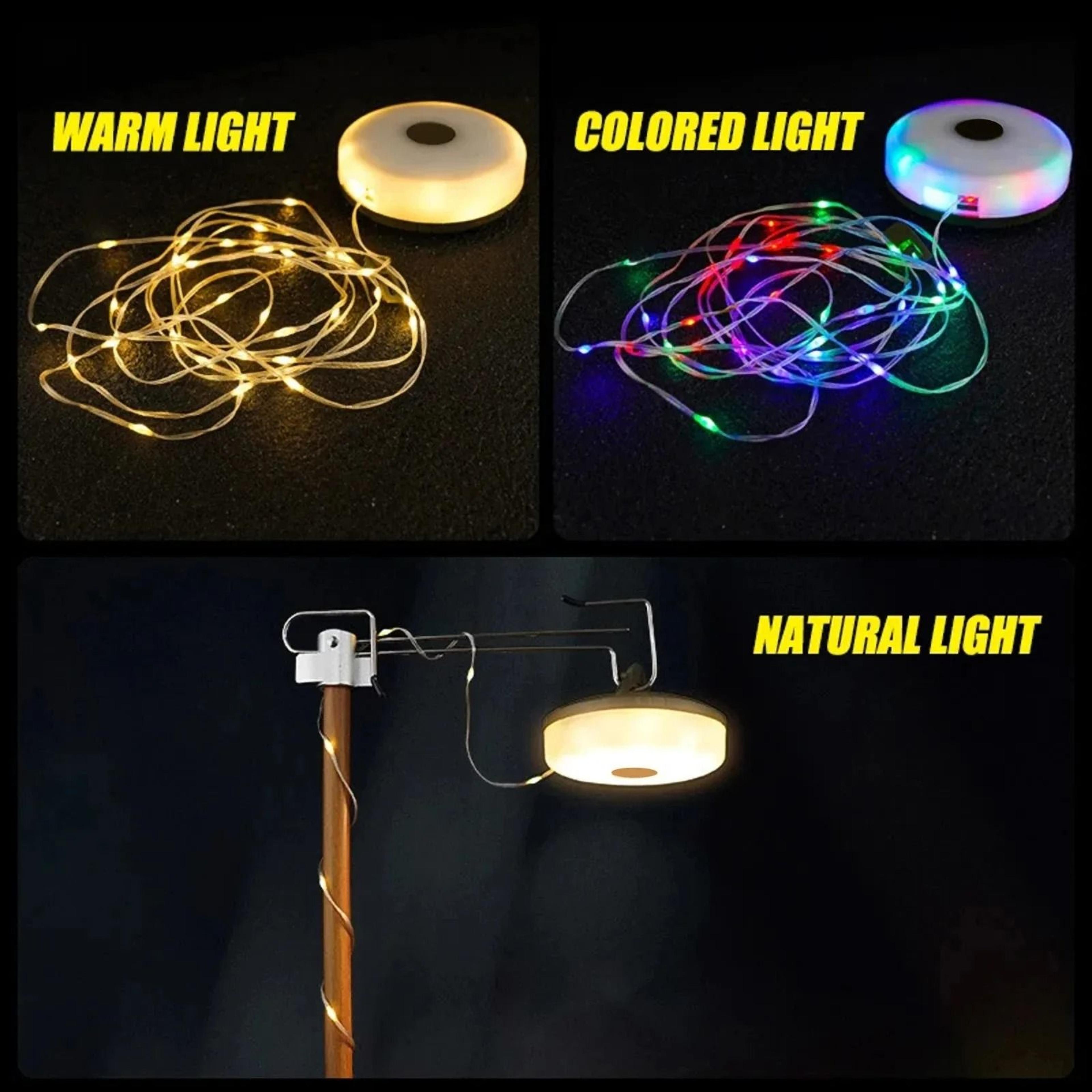 2in1 Waterproof Stowable Camping String Lights With USB Charging 3