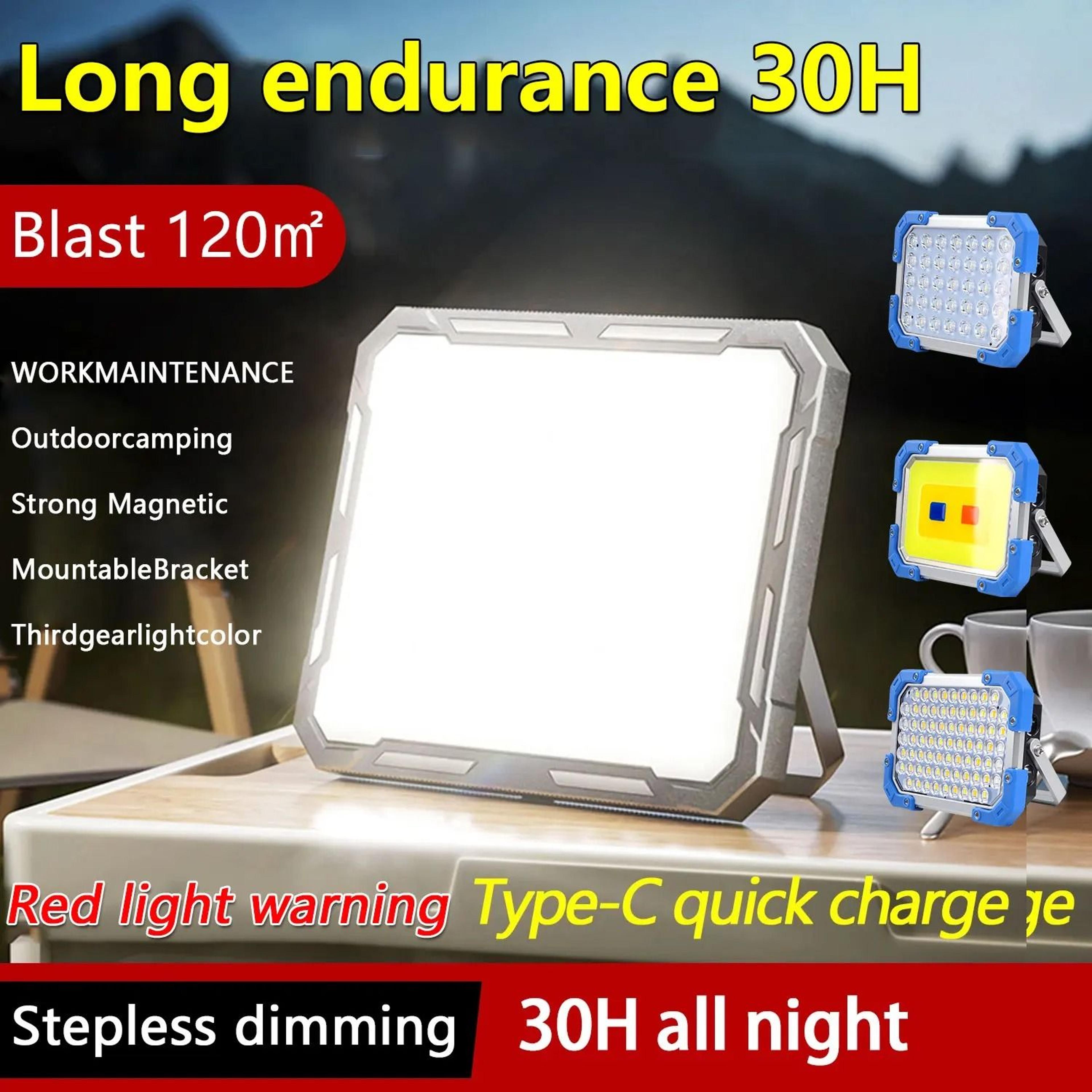 rechargeable high-power led camping tent light & emergency searchlight