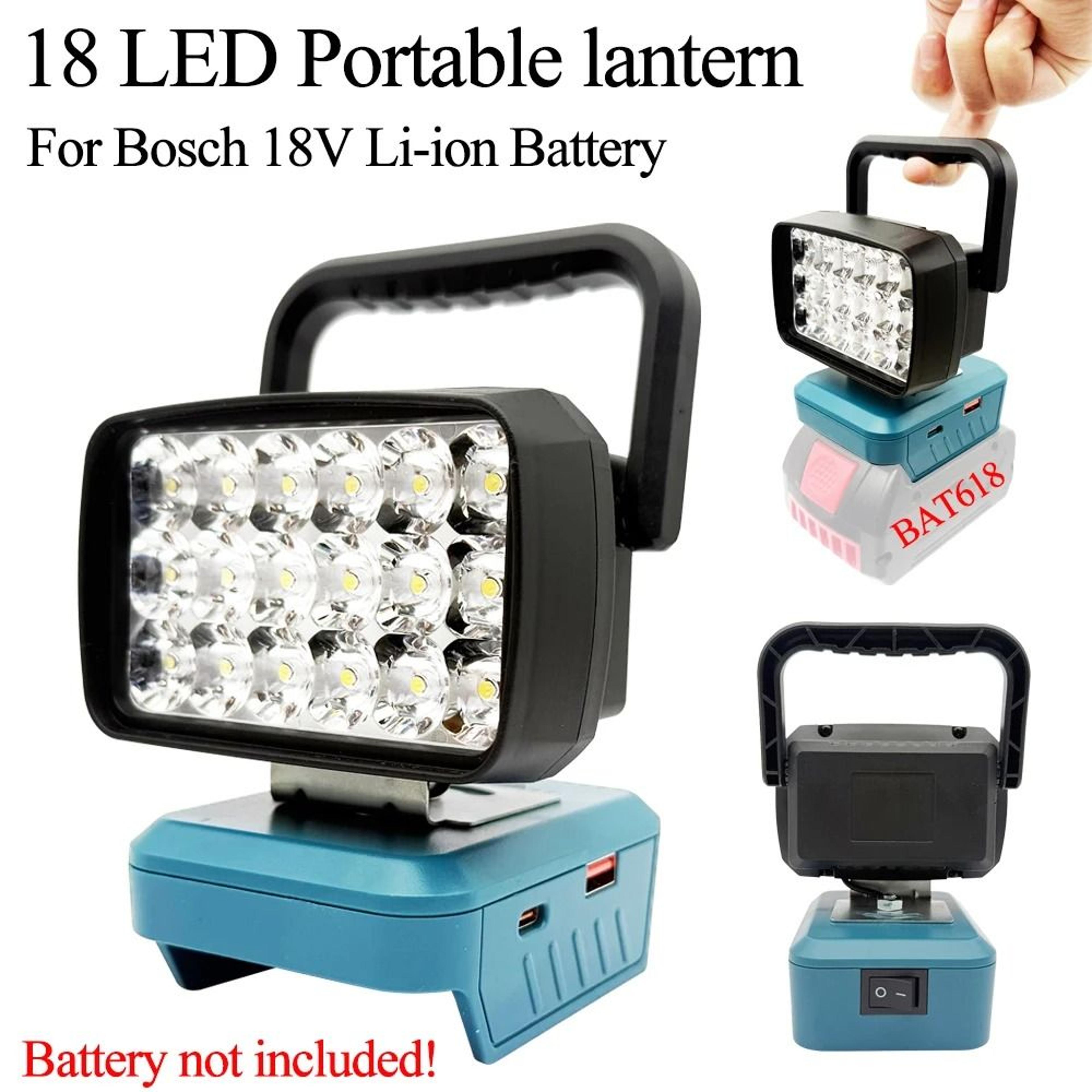 18LED Cordless Work Light Spotlight For Bosch 18V Lithium Battery 0