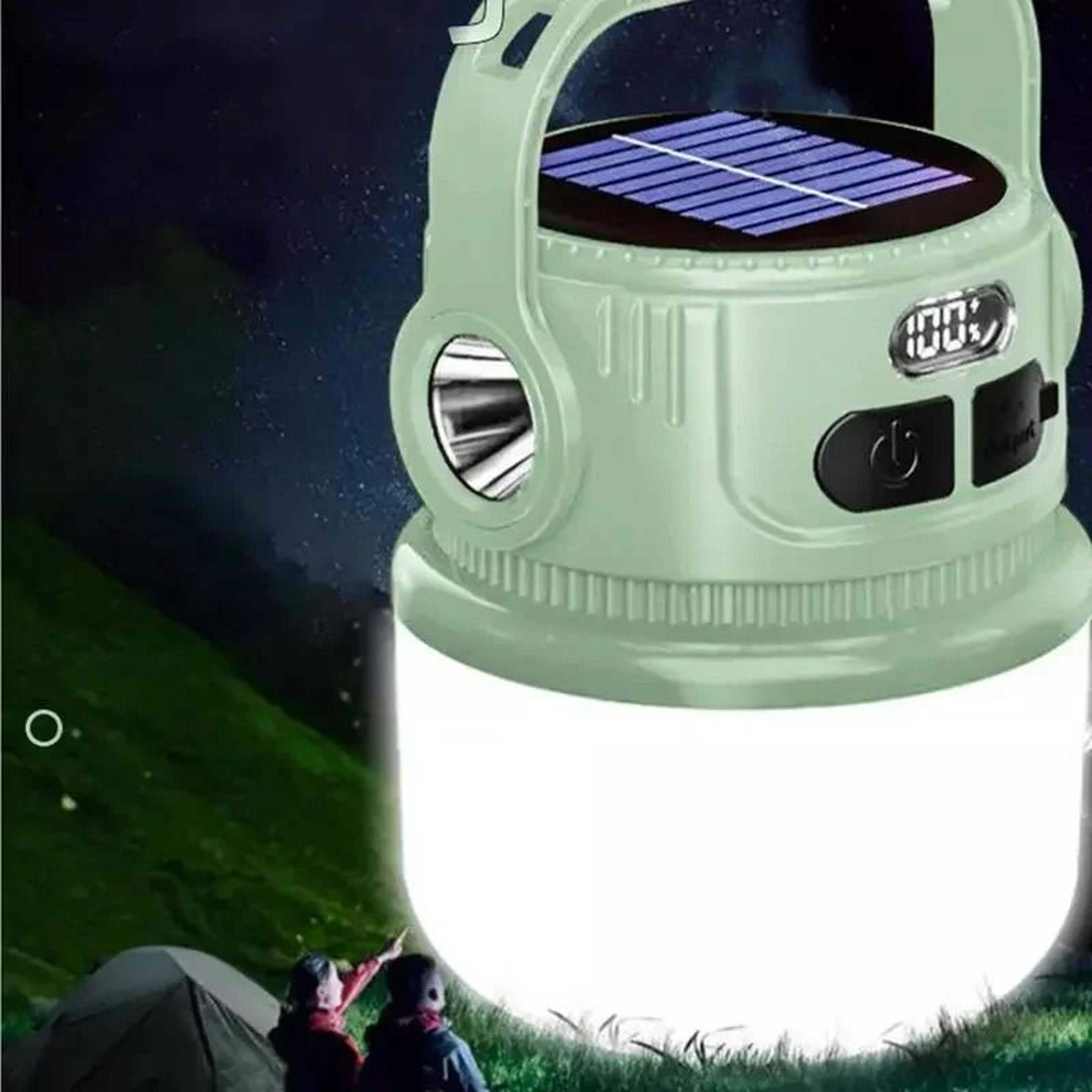 Portable Solar Rechargeable LED Camping Flashlight  Outdoor Tent Lantern 1