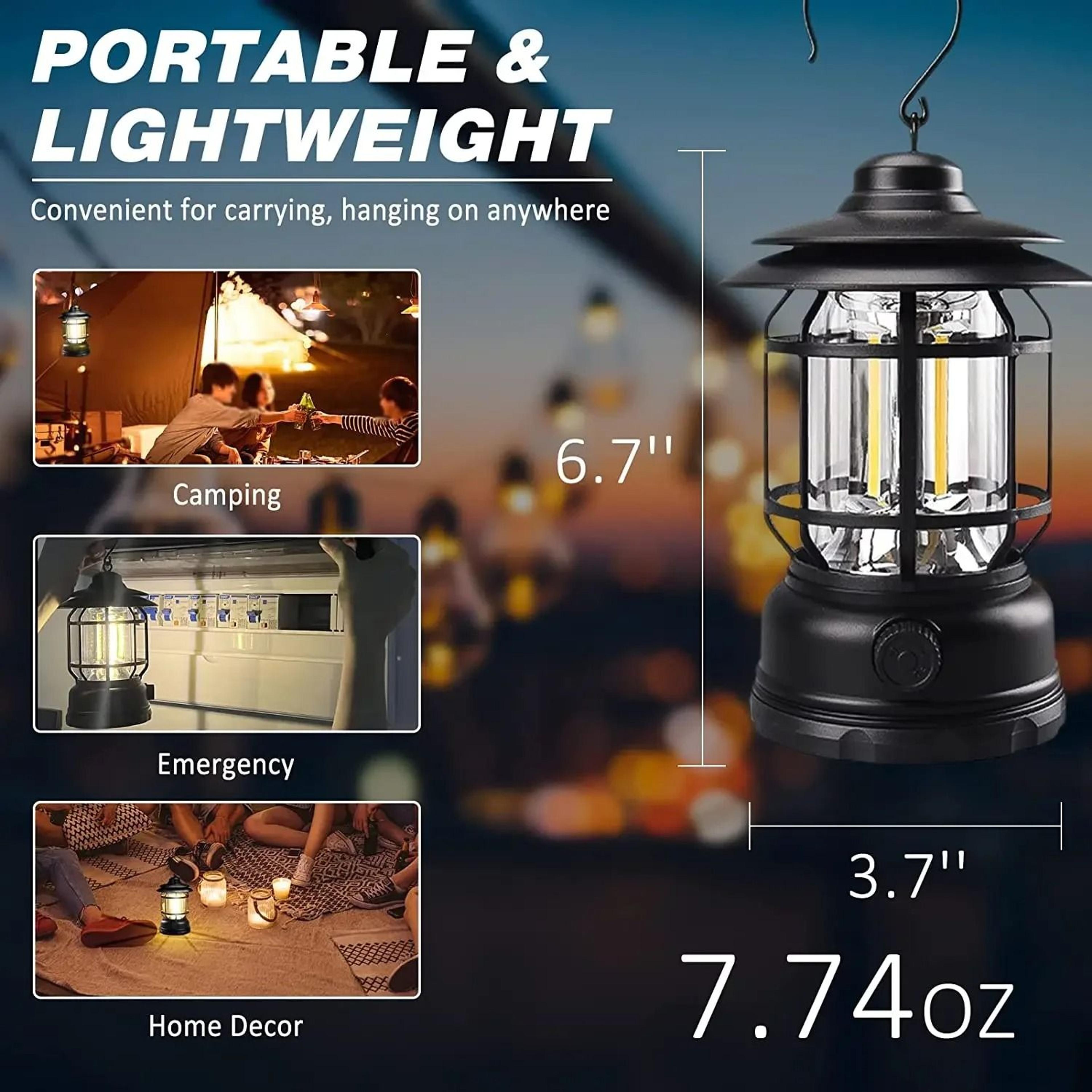 rechargeable cob led camping lantern with stepless dimming (waterproof indoor & outdoor lamp)