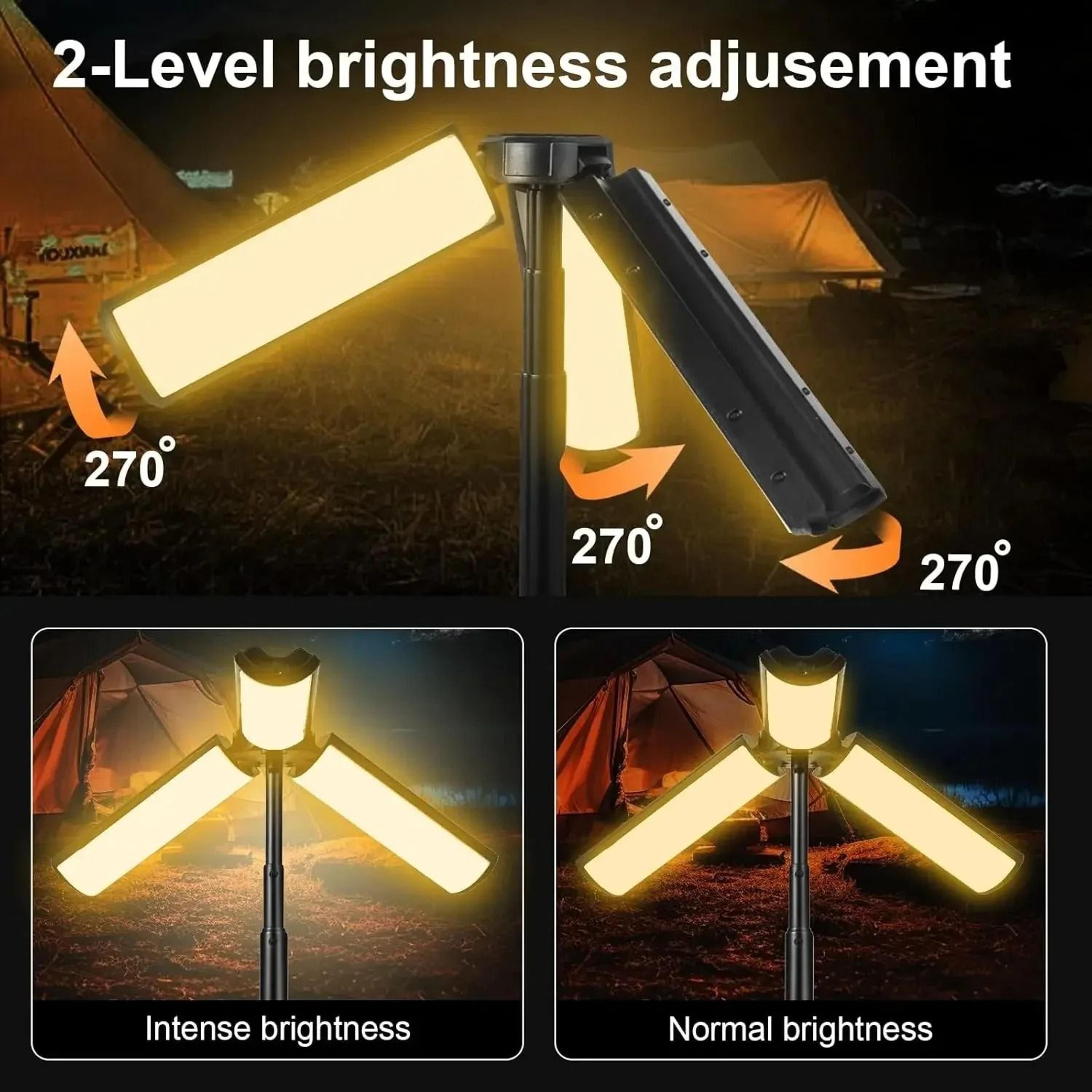 2in1 USB Rechargeable Camping Lantern  Handheld Flashlight With Hook 2