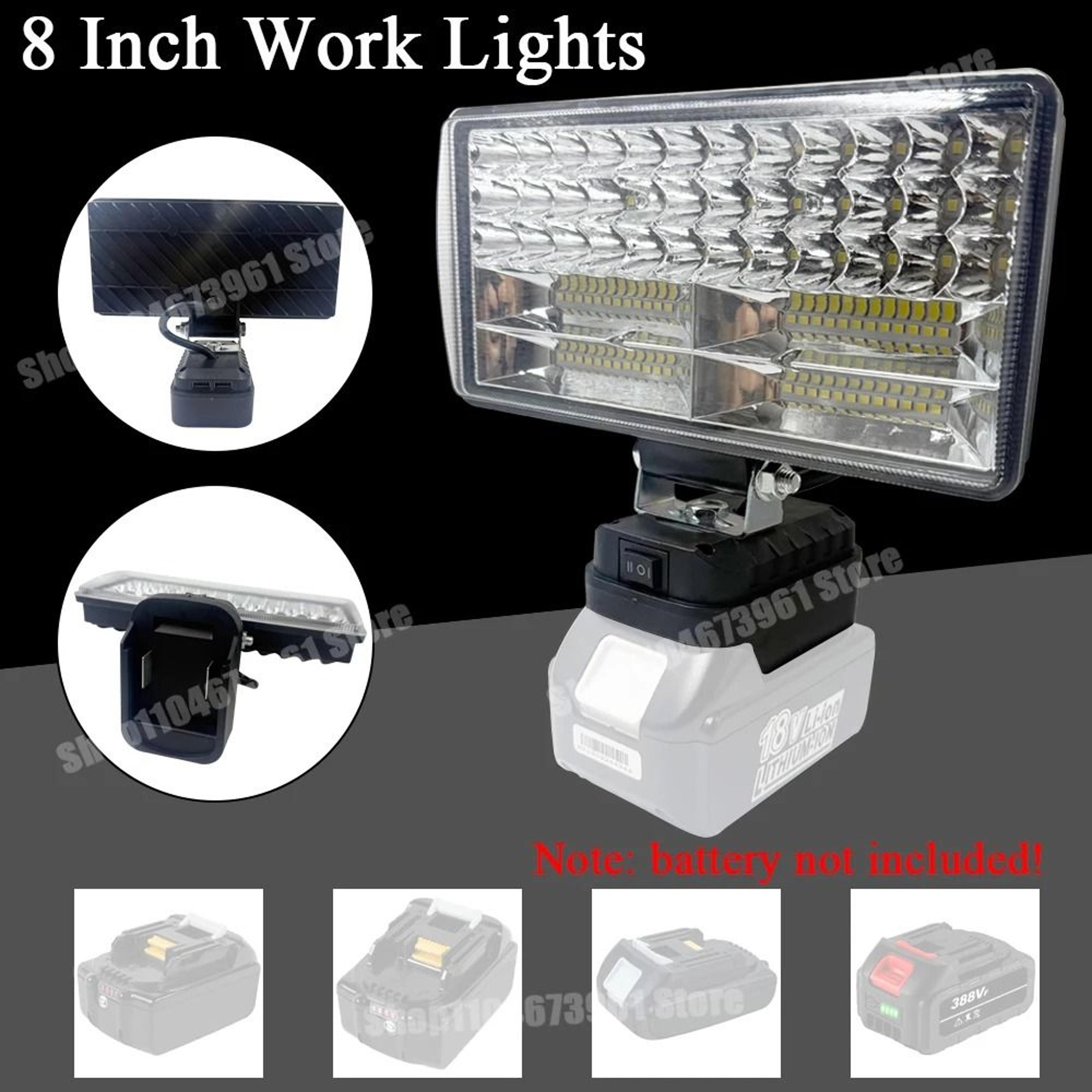 8Inch LED Work Light Camping Lamp  Power Bank For Makita 18V Battery 0