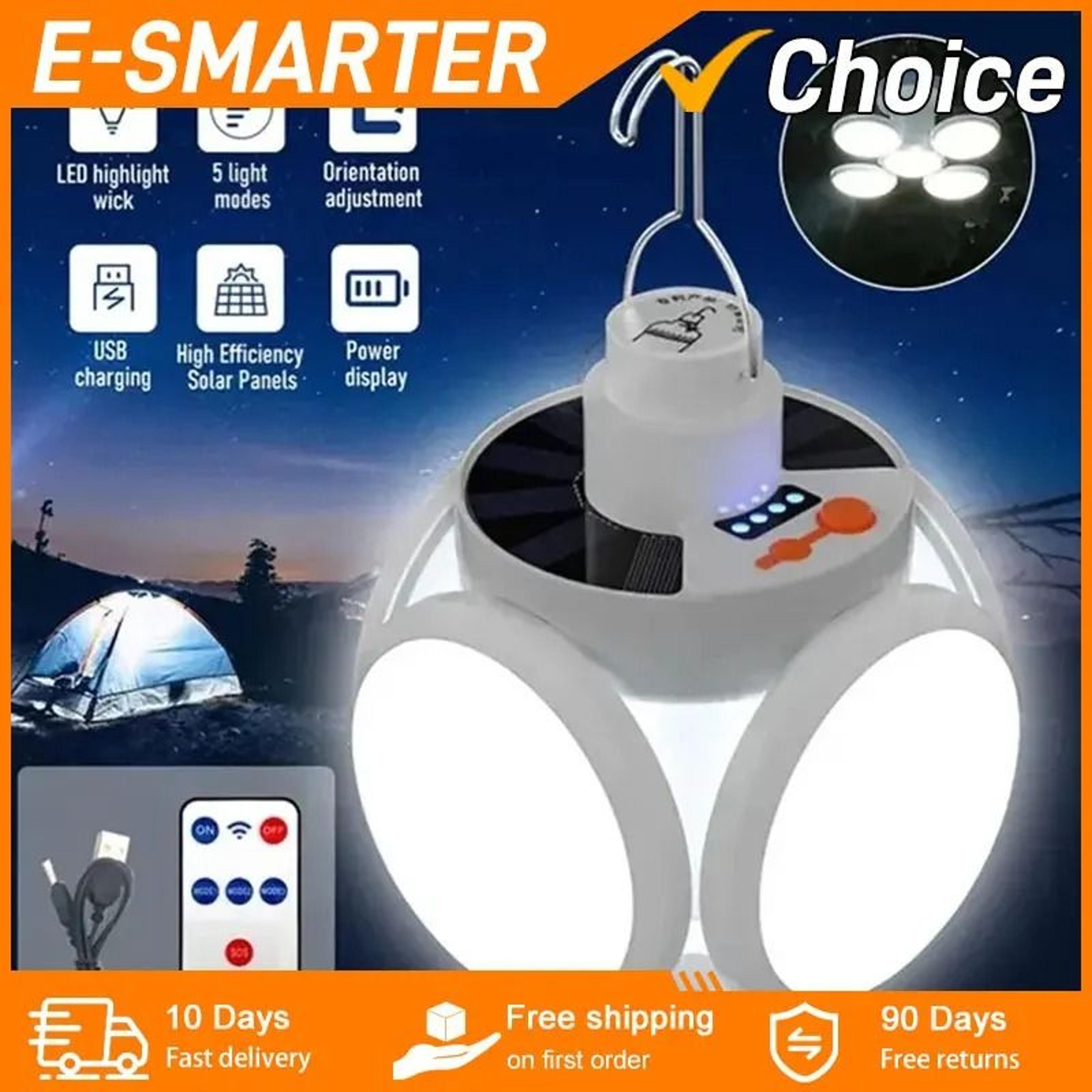 outdoor solar folding led light & portable rechargeable emergency searchlight