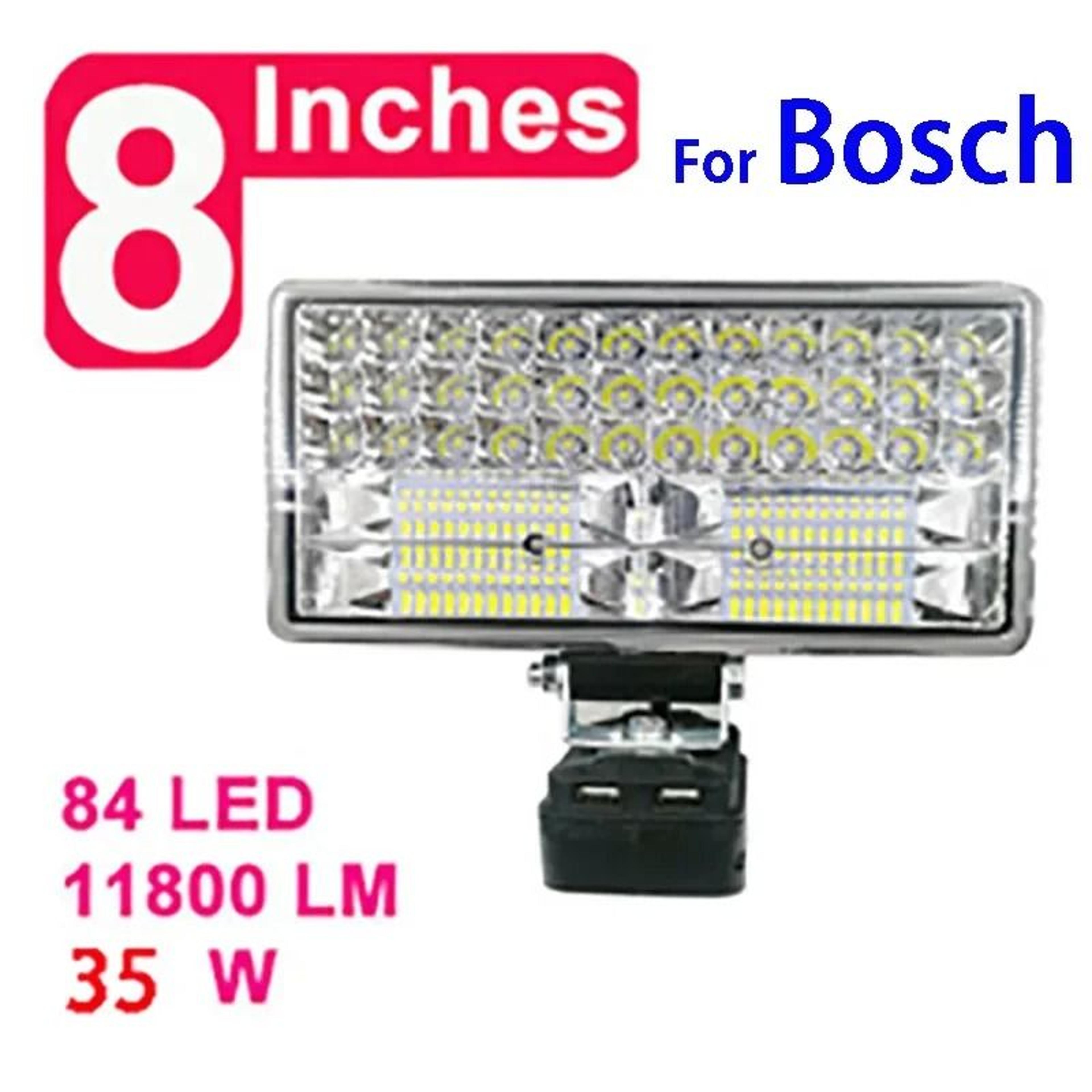 Cordless LED Work Light  USB Power Bank Adapter For Bosch 18V Battery 7