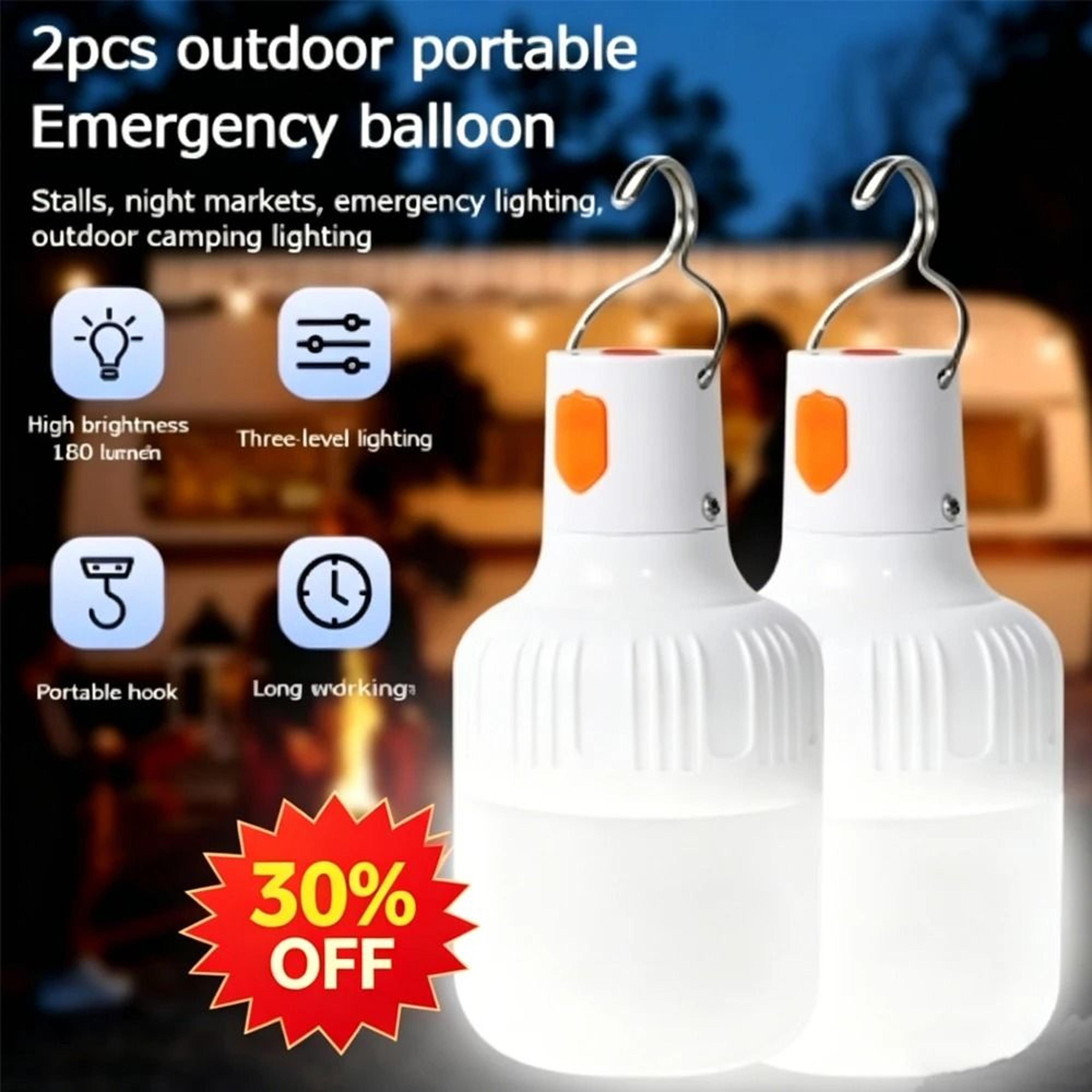 rechargeable led emergency portable tent light & outdoor barbecue torch