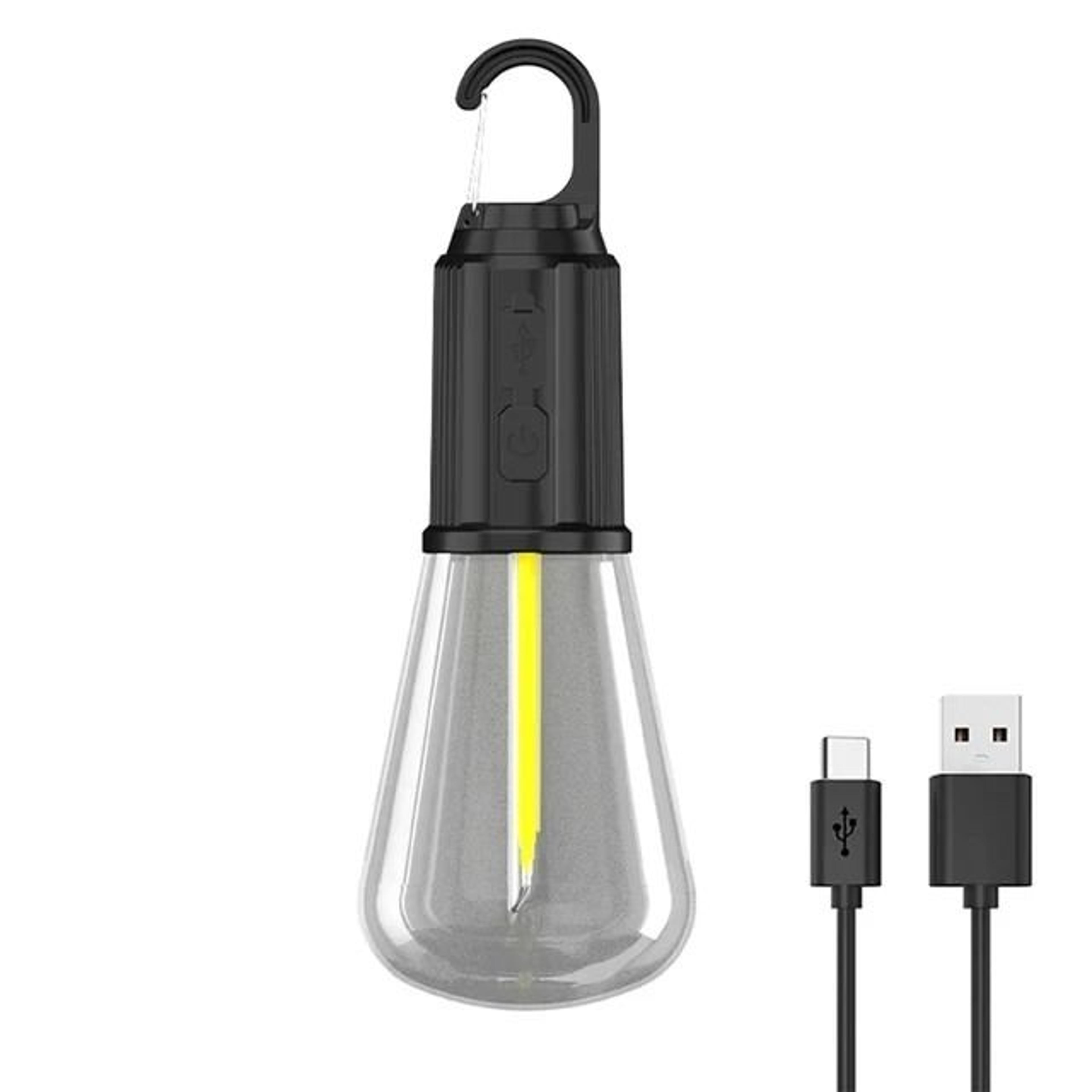 Portable LED Camping Lantern With Hook  TypeC Rechargeable Battery 600mAh 7