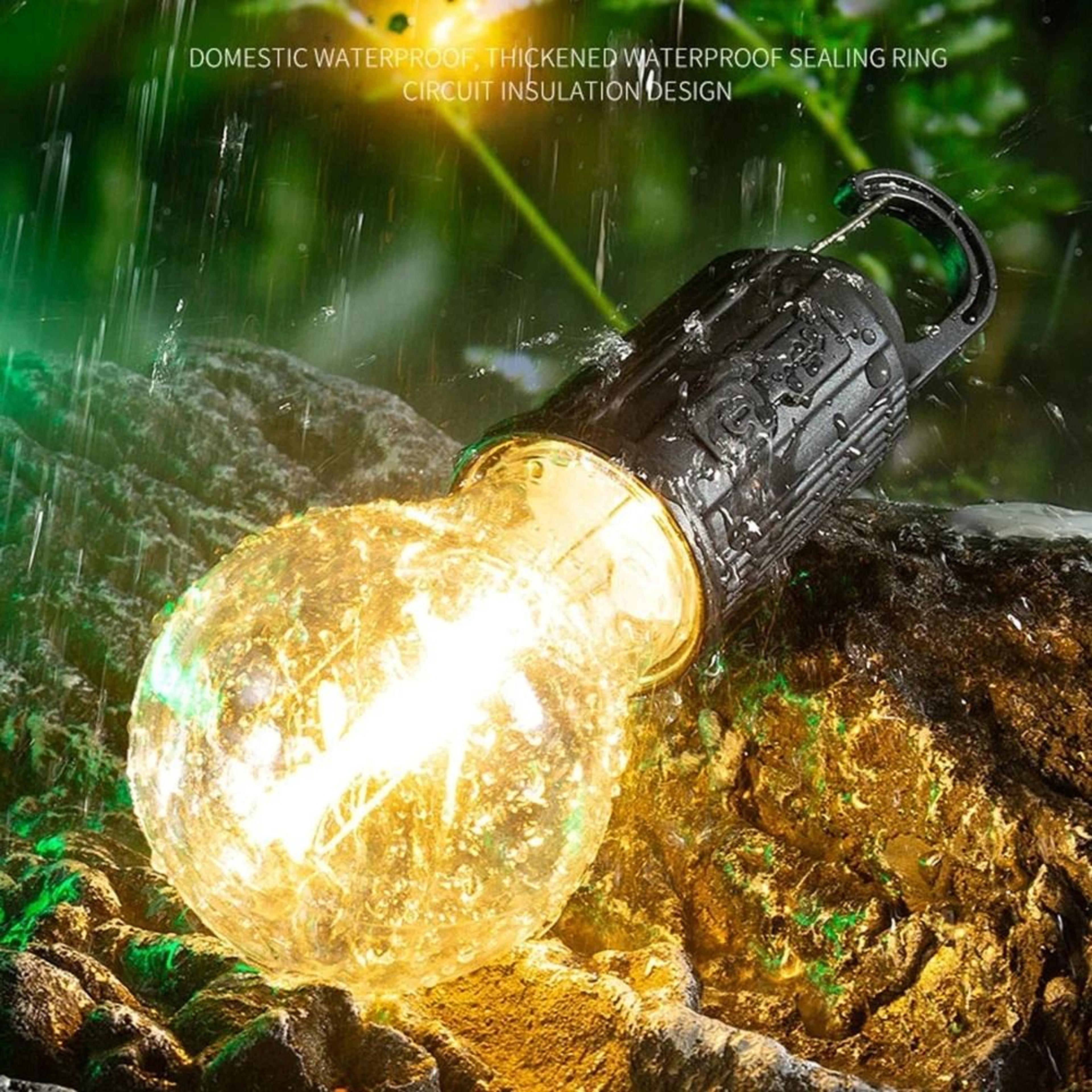 Portable LED Camping Lantern With Hook  TypeC Rechargeable Battery 600mAh 4