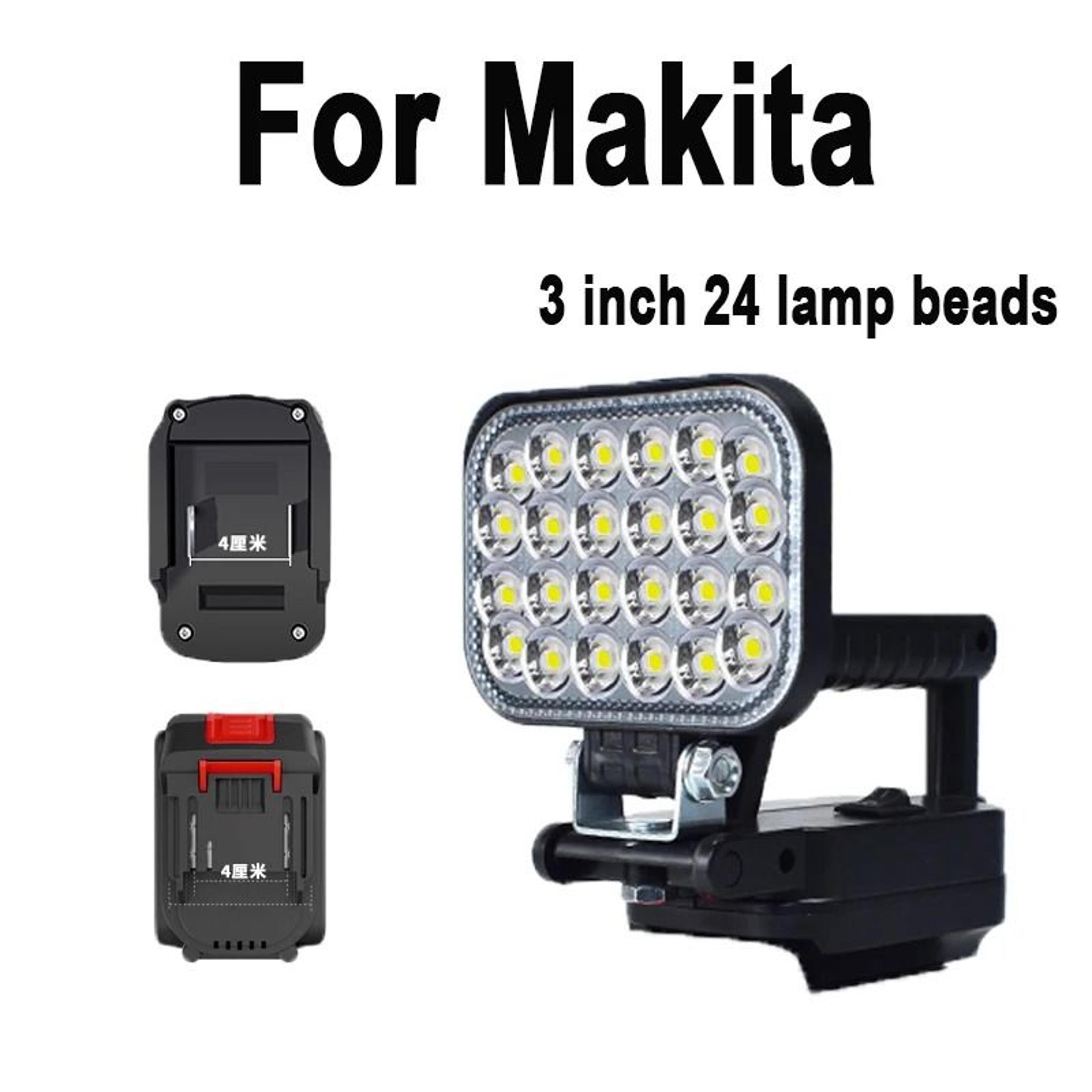 3Inch Portable Cordless LED Work Light  Handheld Spotlight For Makita 18V Battery 0