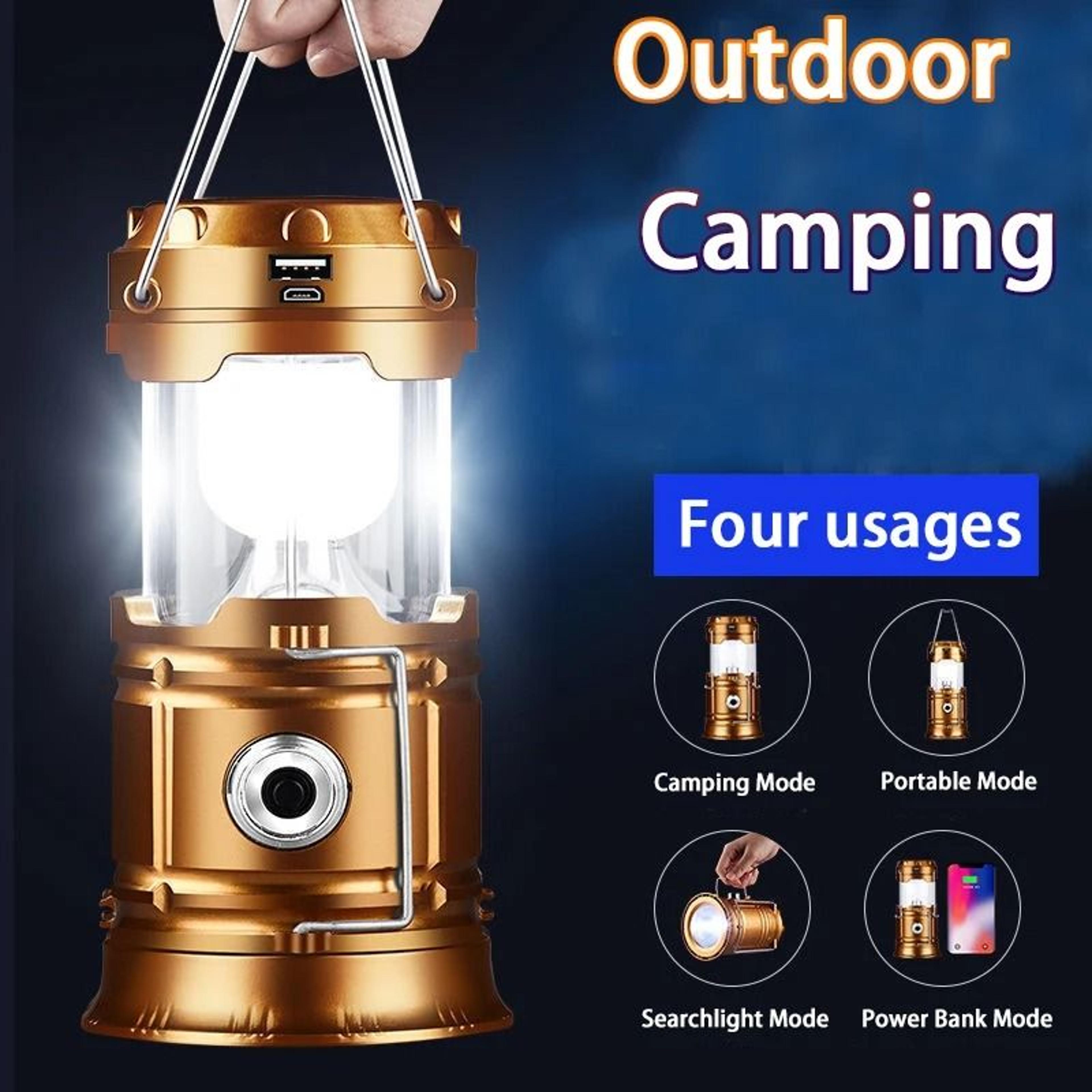 2in1 Foldable COB LED Camping Lantern  Portable Flashlight ImpactResistant  Waterproof 2