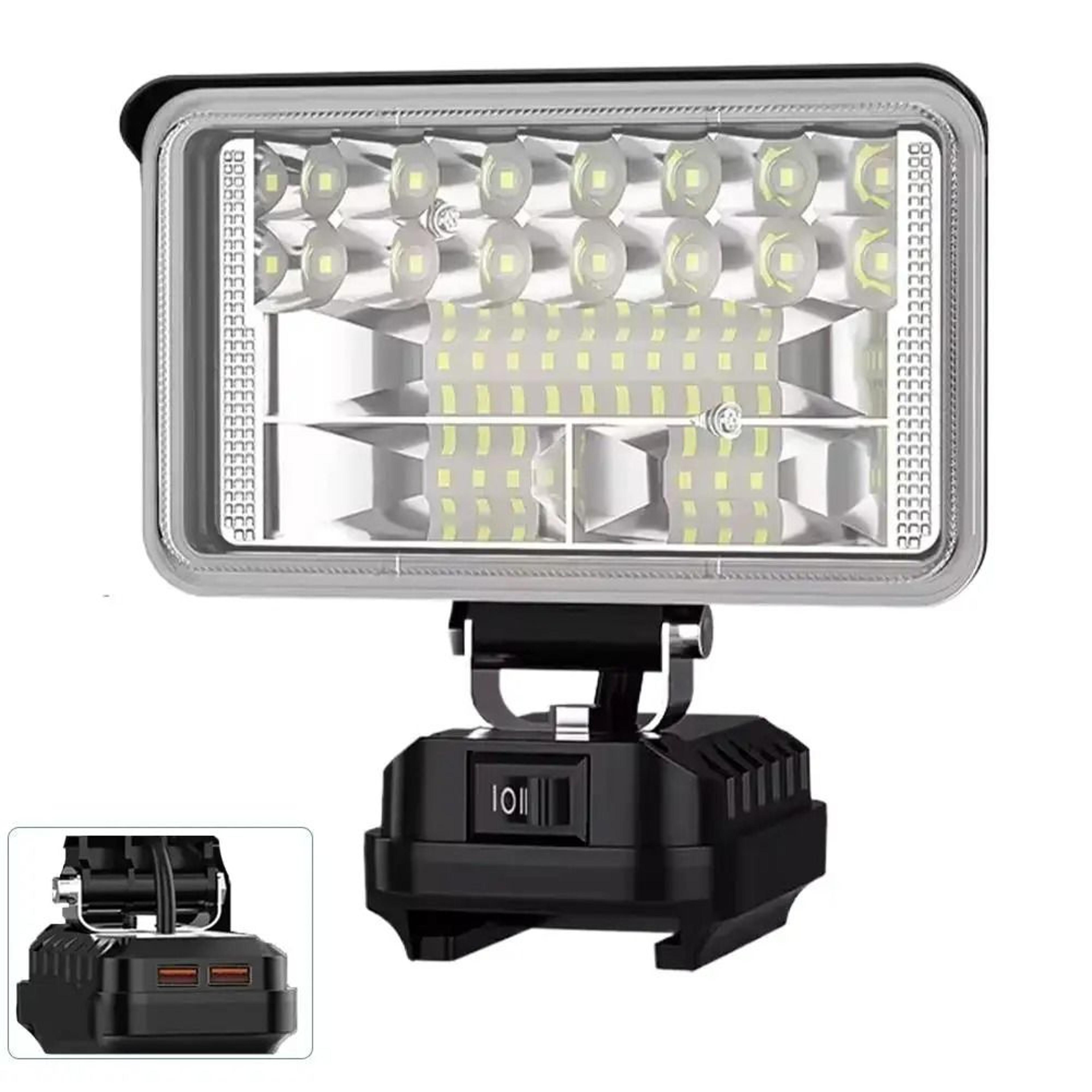 Cordless LED Work Light  Floodlight Spotlight For Makita 18V144V20V Battery With USB Port 3458Inch 0