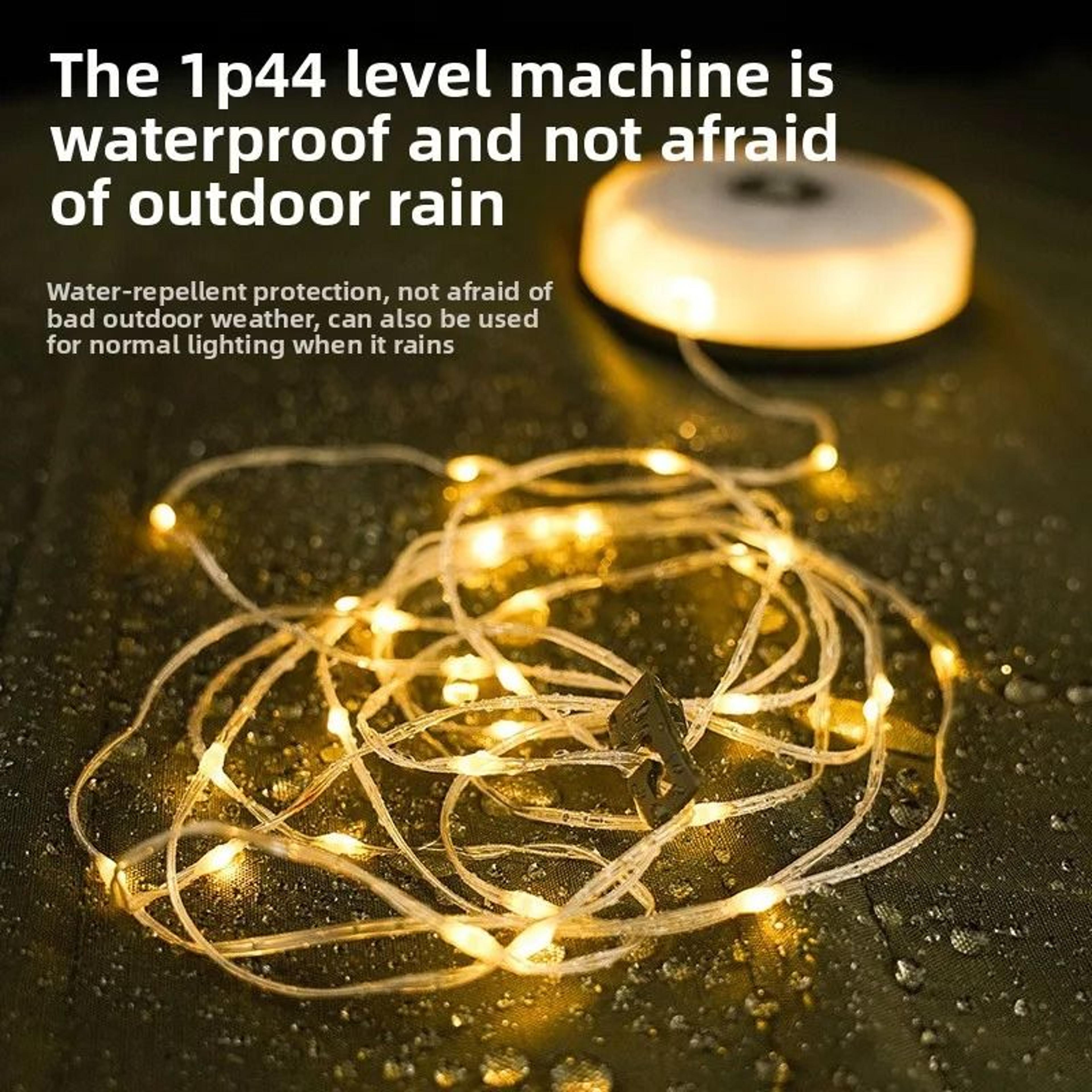 Rollable LED Garland Camping Light With Retractable String Lights  Colorful Festive Atmosphere Ligh 3