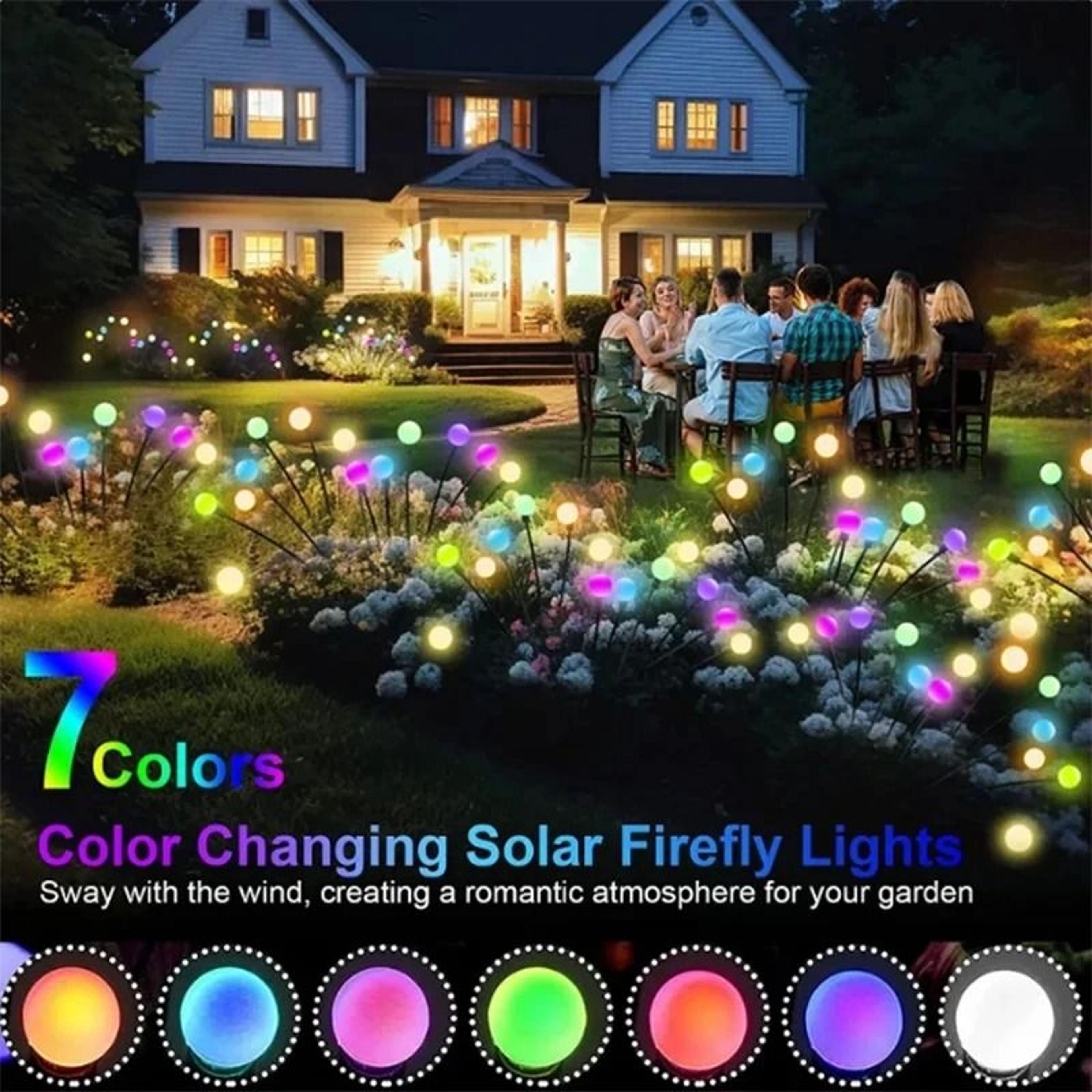 Solar Powered Firefly  Firework Lawn Lamps 6810 LED Outdoor Landscape Lights For Garden  Yard Decor 4