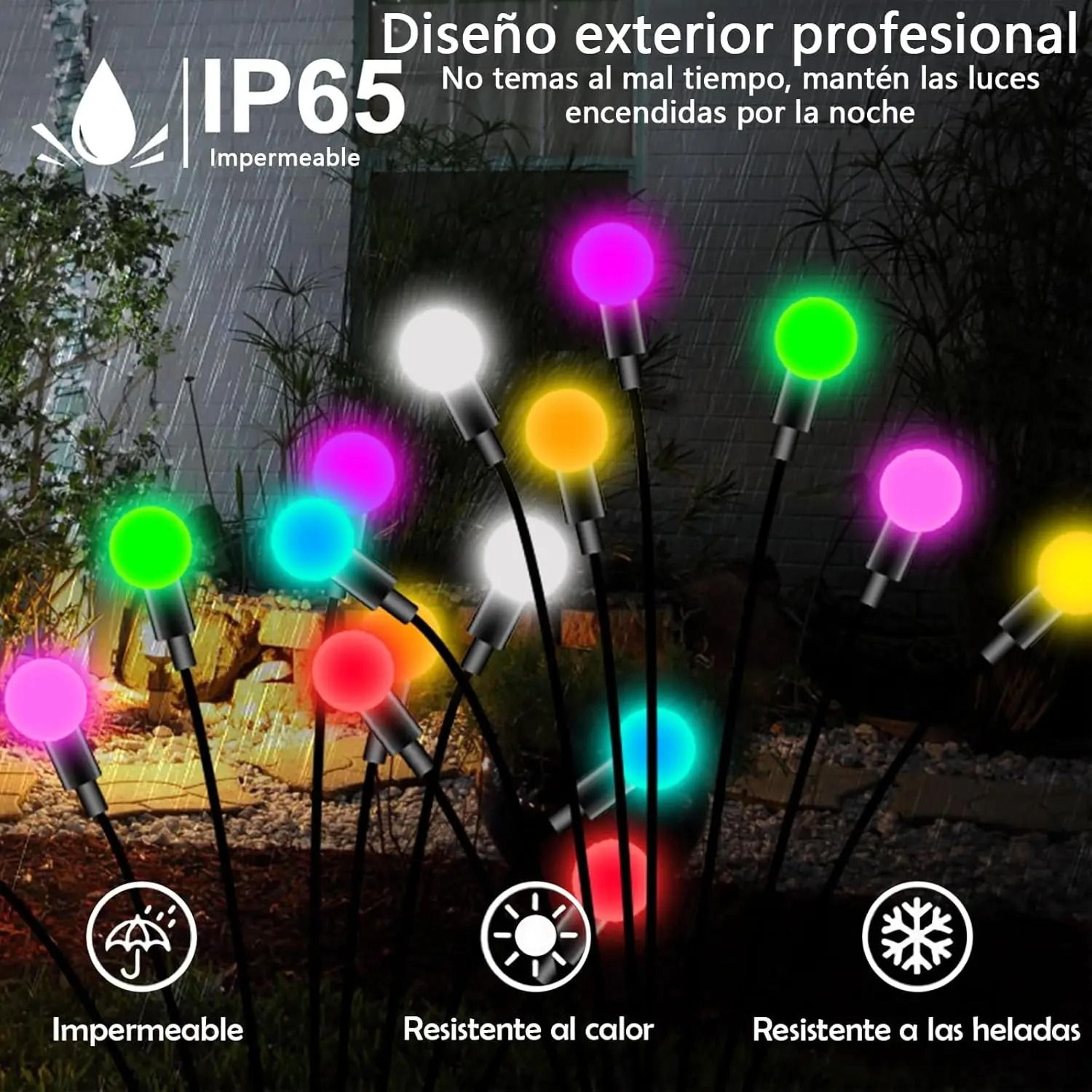 10 LED Solar Firefly Garden Lights Waterproof WindSwaying Courtyard Landscape Stakes 7