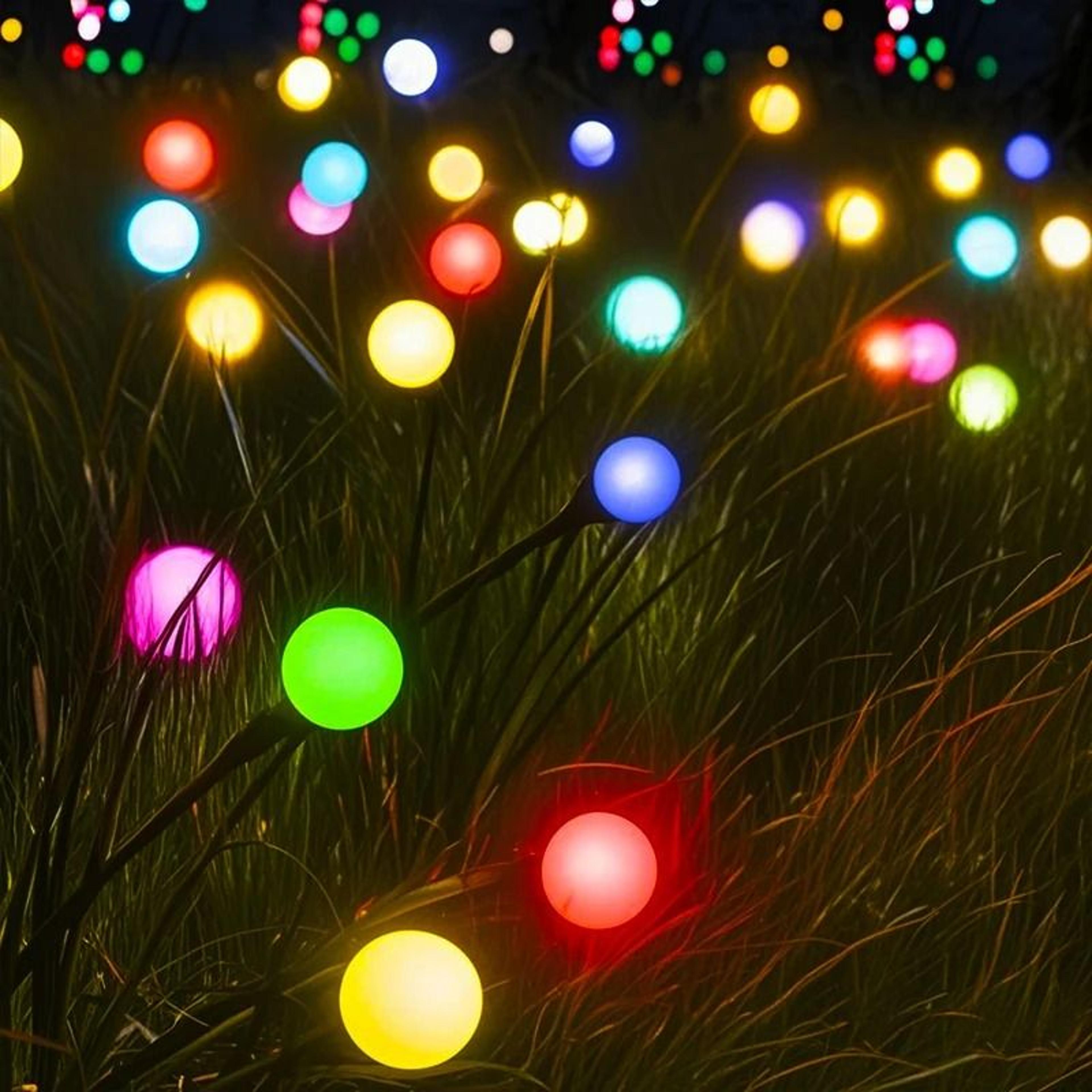 solar firefly swaying lights waterproof outdoor garden yard patio pathway lawn stakes