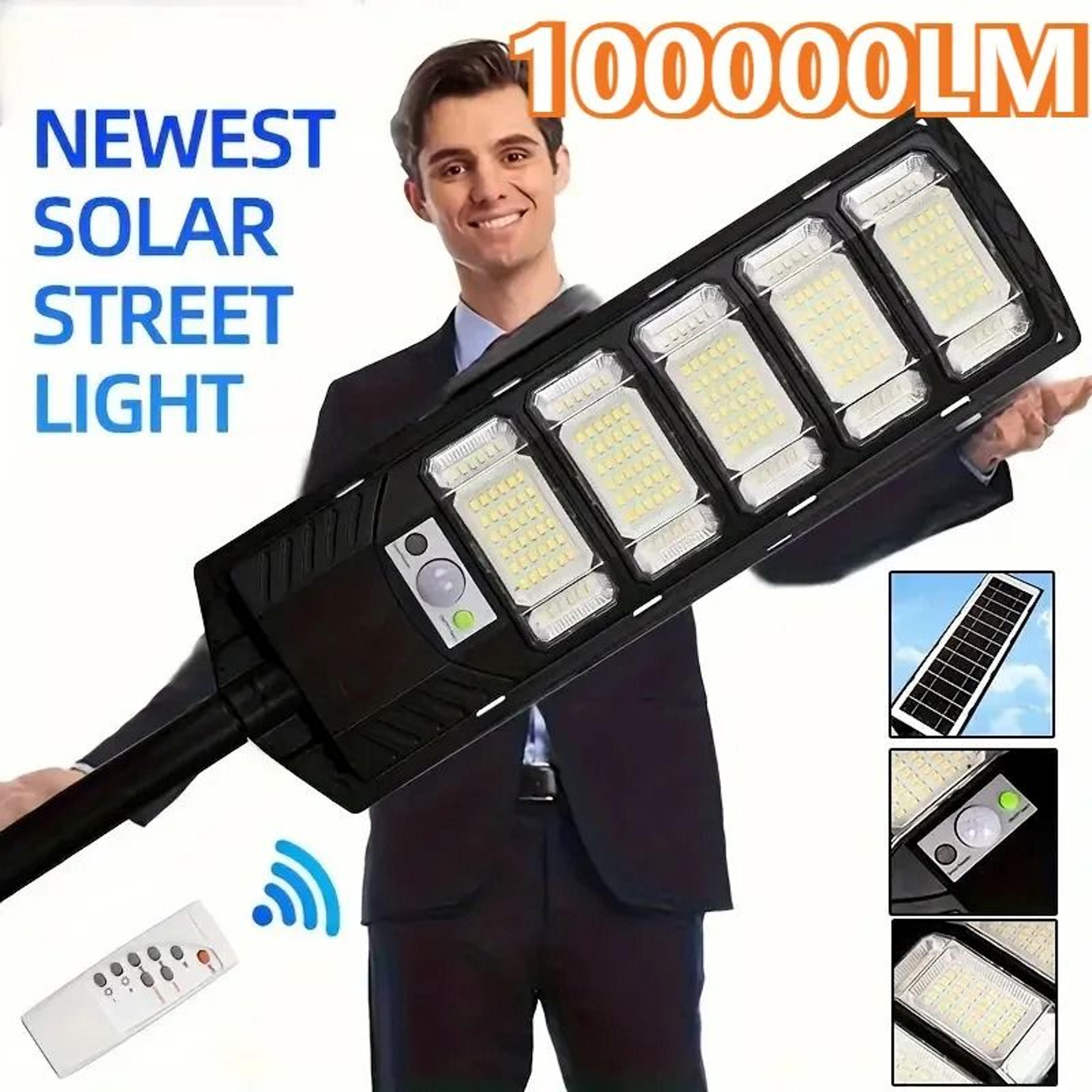 100,000lm commercial solar street light outdoor dusk to dawn waterproof security area lamp