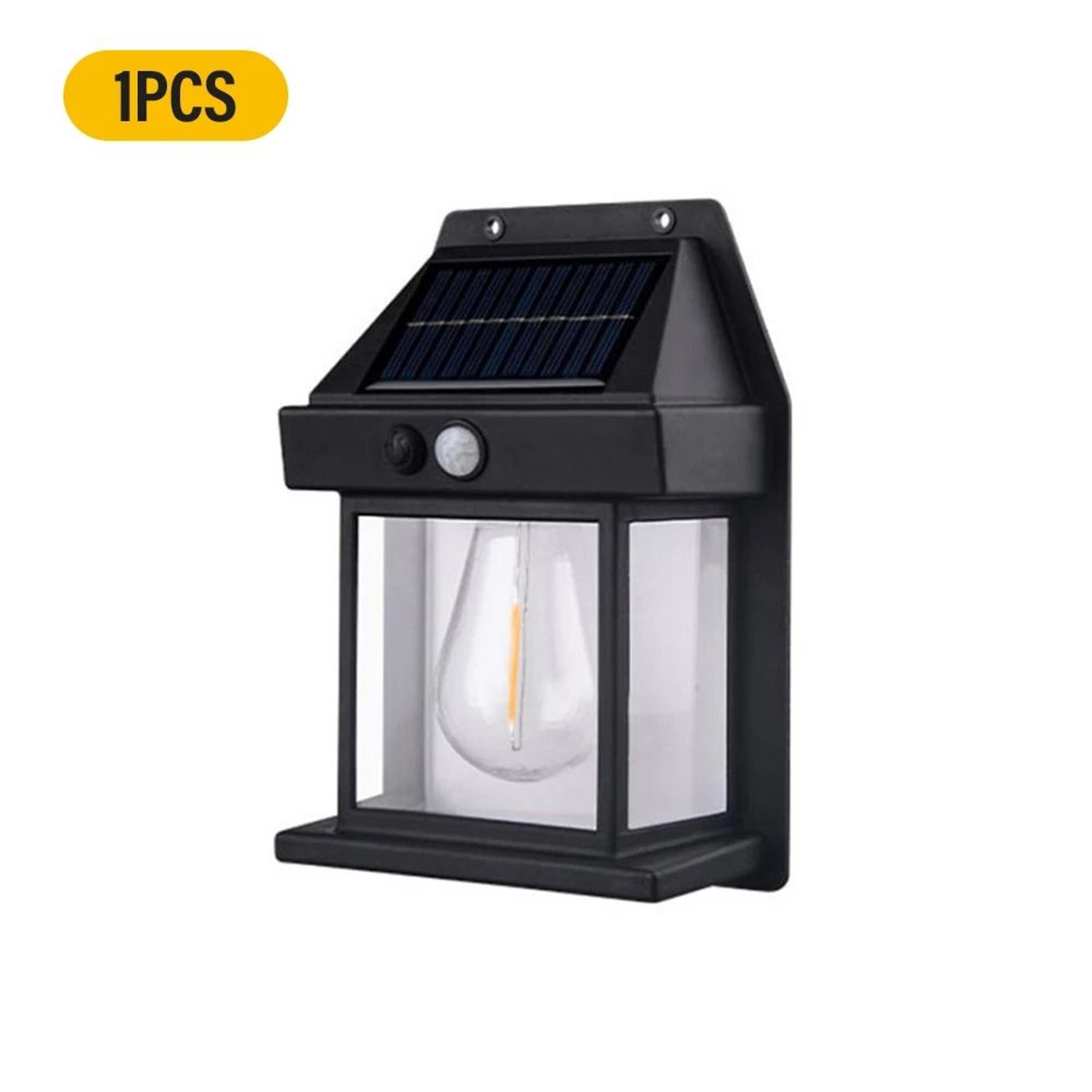 Outdoor Solar Tungsten Bulb Wall Light With Motion Sensor IP65 Waterproof LED Safety Sconce 6