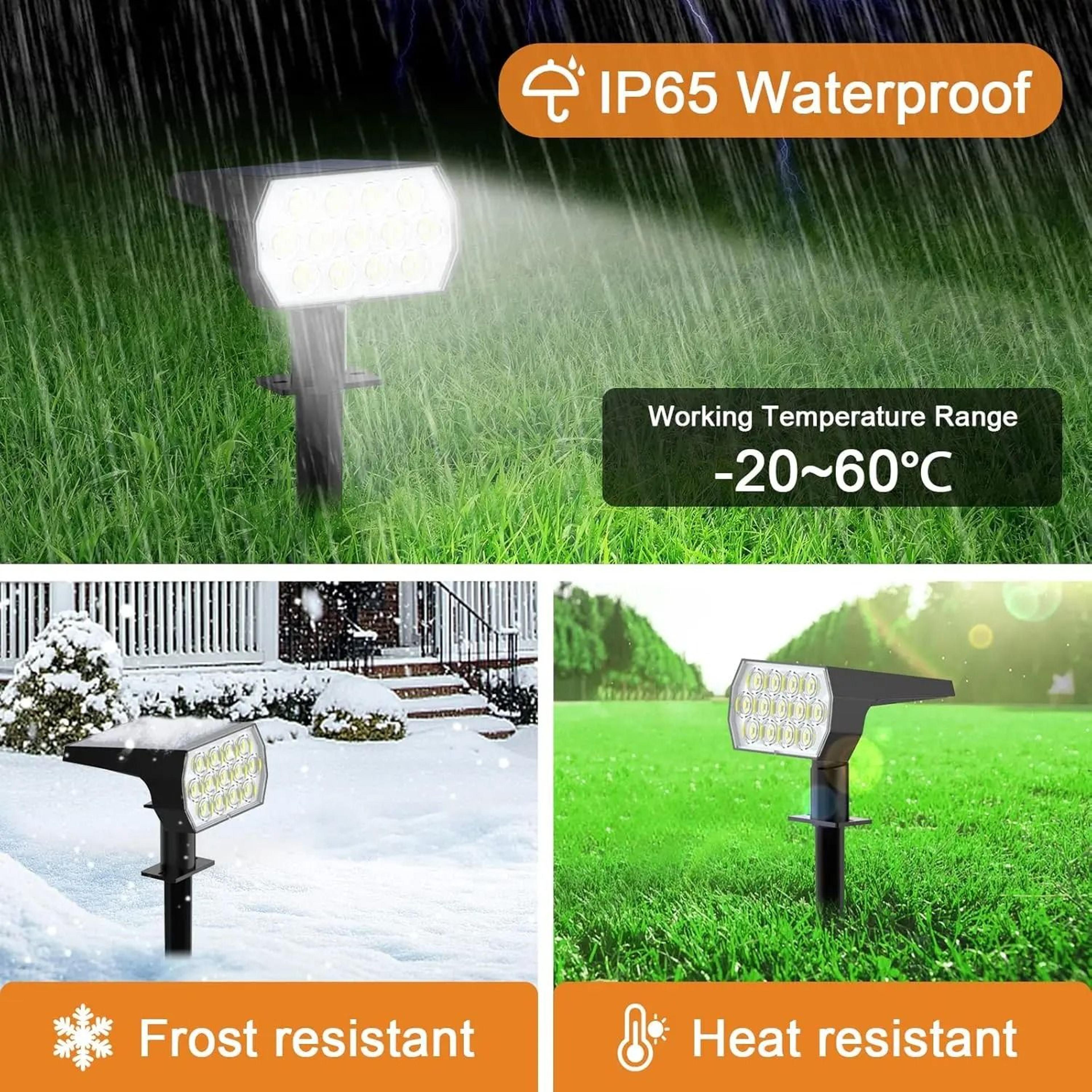 Outdoor Solar Landscape Spotlights 52 LED 3 Modes IP65 Waterproof Wall  Pathway Ground Lights 3