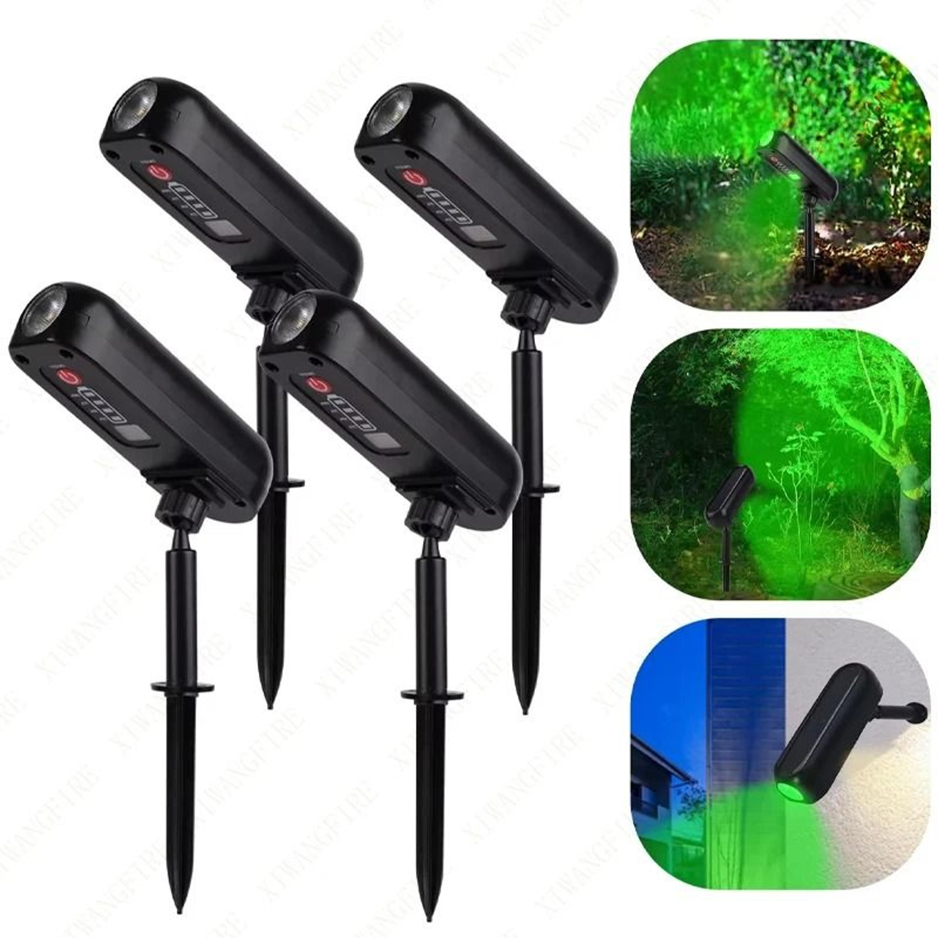 solar green led outdoor wall light ip65 waterproof spotlights & uplights for trees pathway yard
