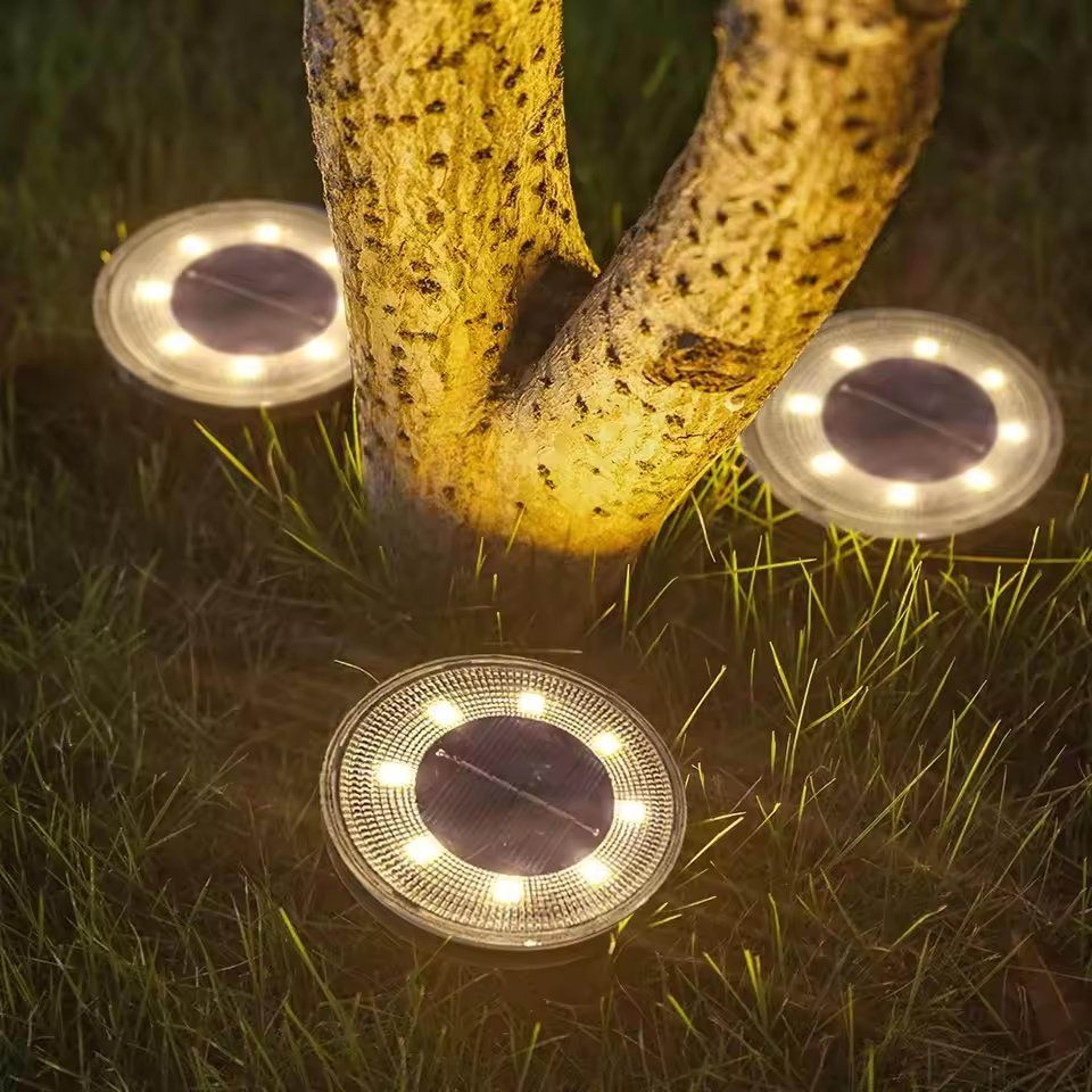 IP68 Waterproof Outdoor Solar Power LED Ground Path Deck Lights Driveway Lawn Garden Stake Lamp 3