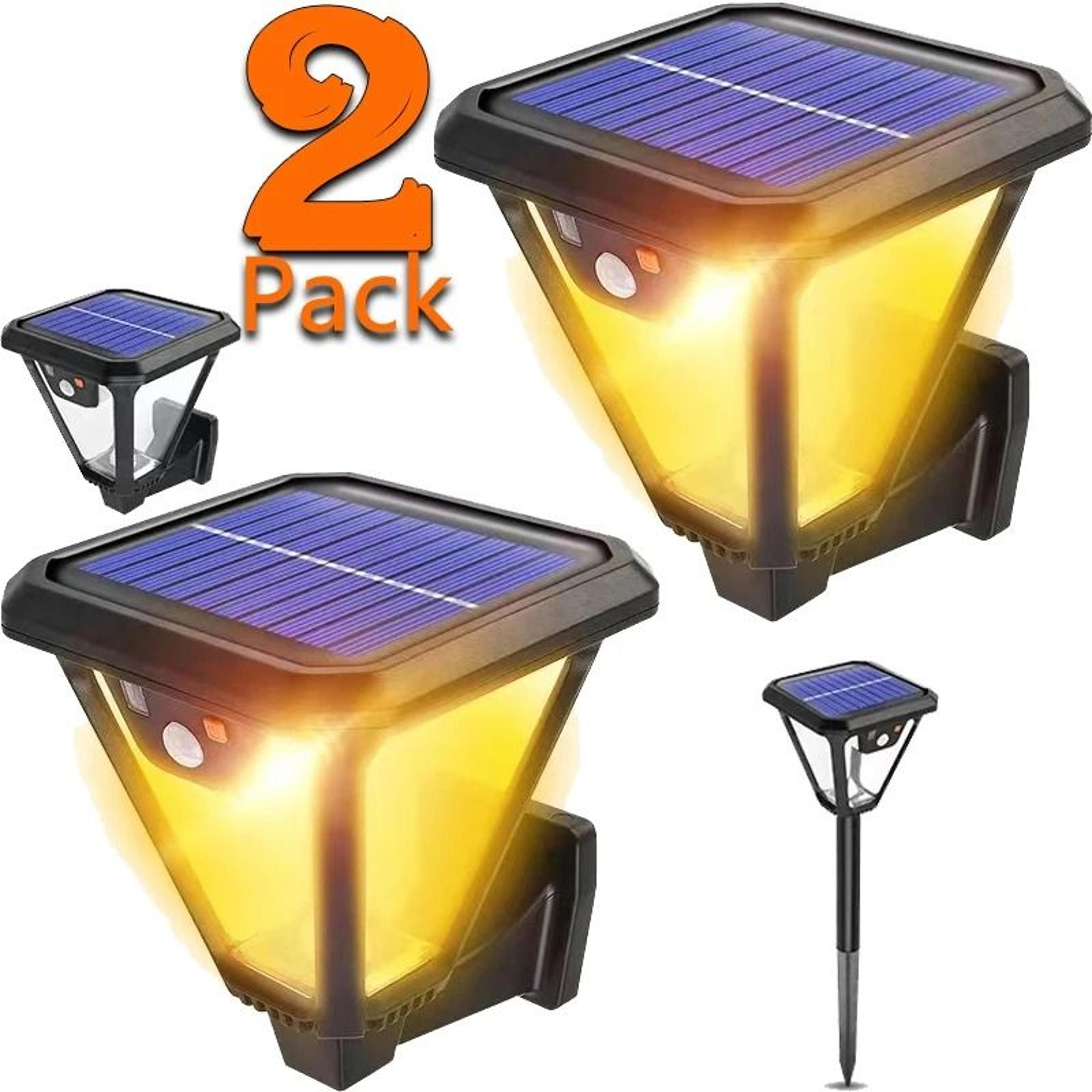 2-in-1 outdoor solar camping wall & floor lamp decorative tungsten filament lawn motion sensor light