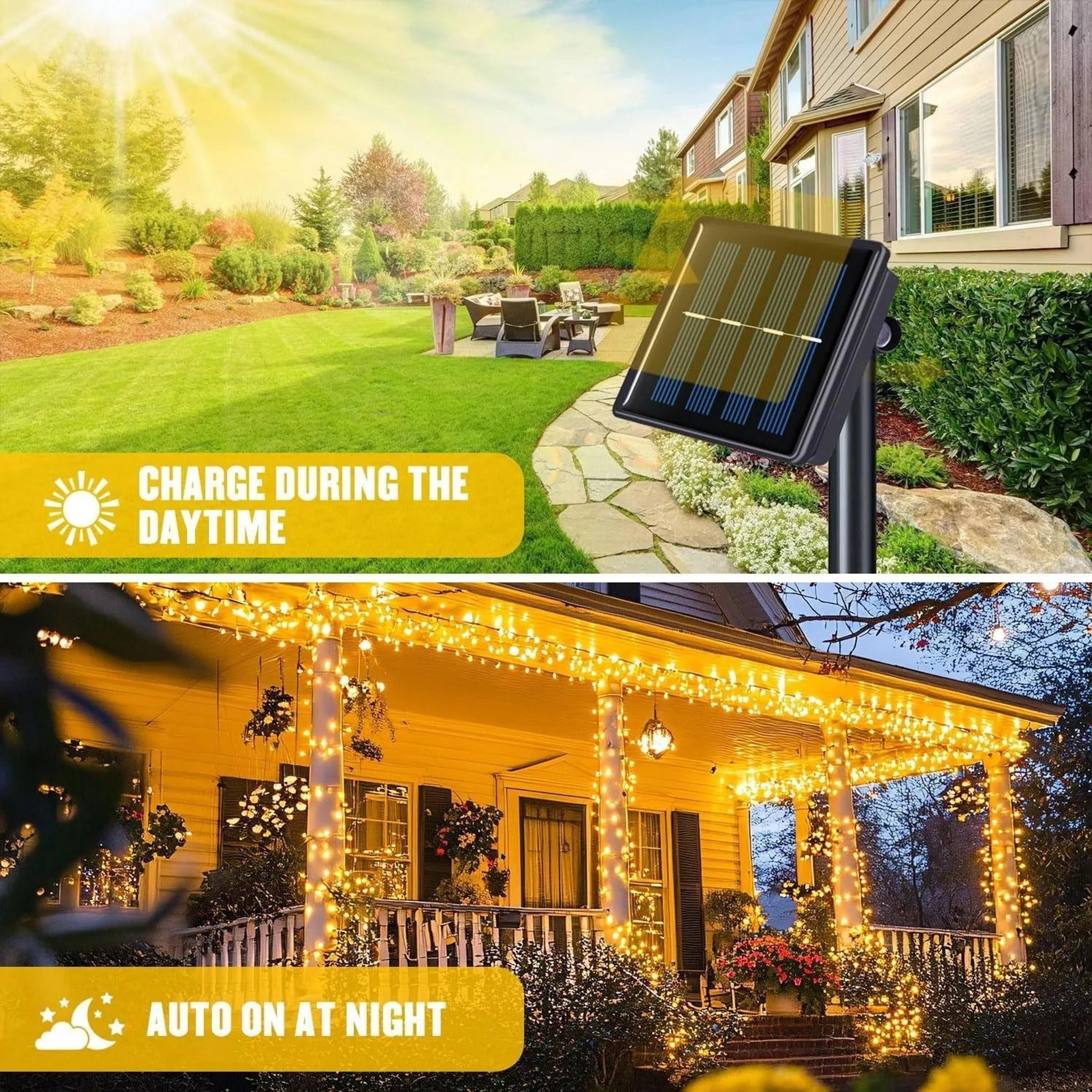 Outdoor Solar LED Fairy String Lights 8 Modes Waterproof Garland For Patio Yard Garden Decor 3