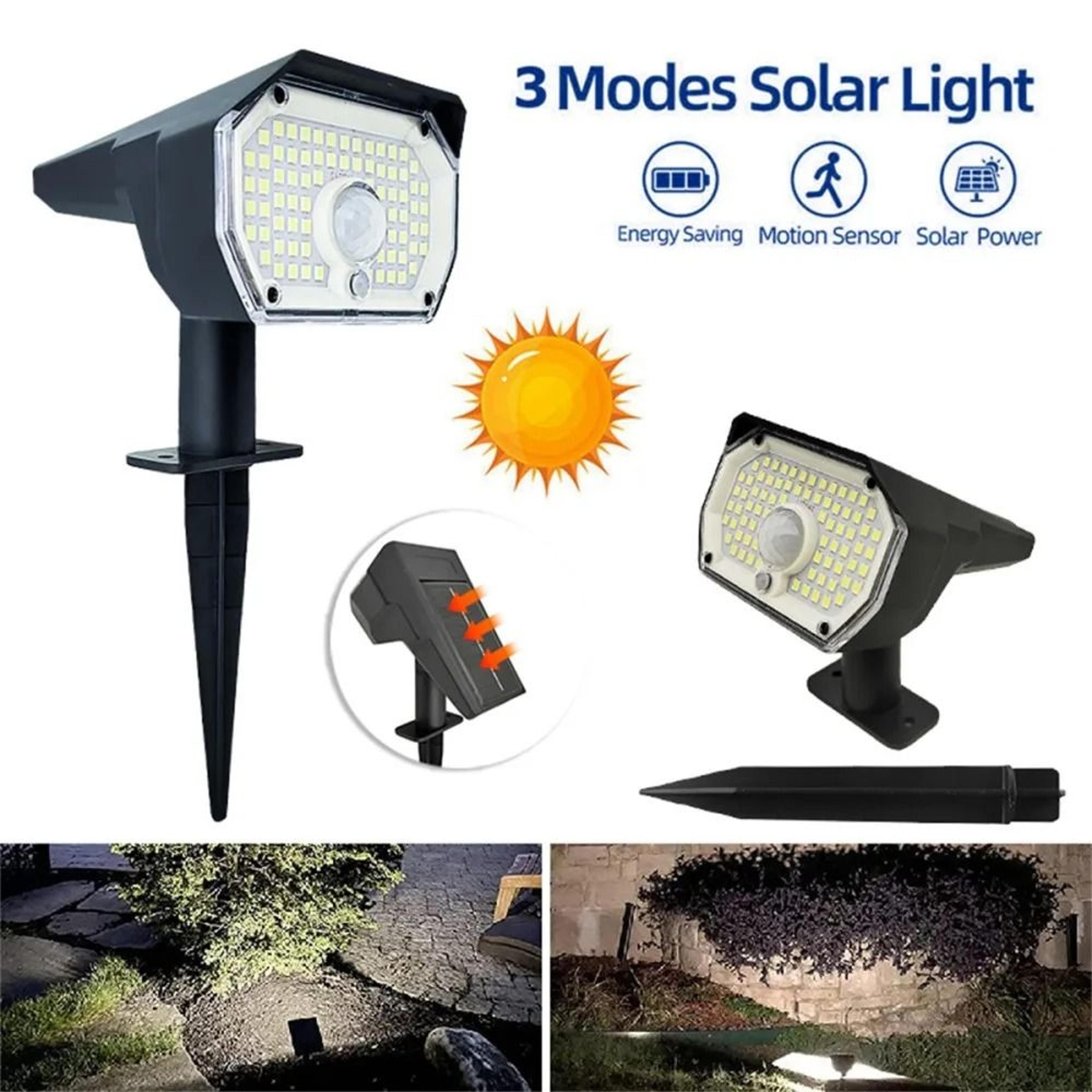 76 led solar outdoor landscape spotlights 3 modes ip65 waterproof wall & lawn light for garden yard