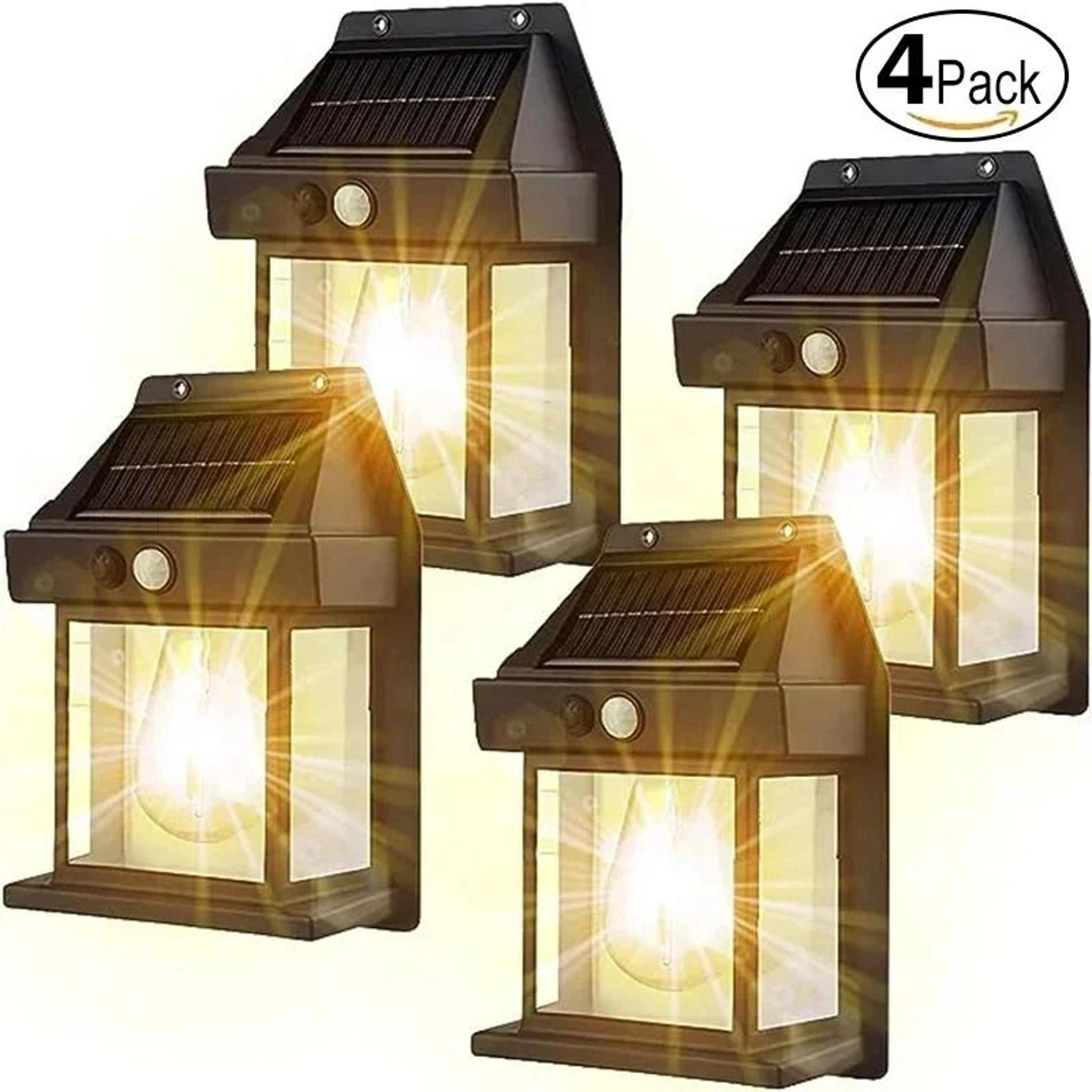solar tungsten filament motion sensor wall lamp outdoor waterproof courtyard garden lantern 3 modes