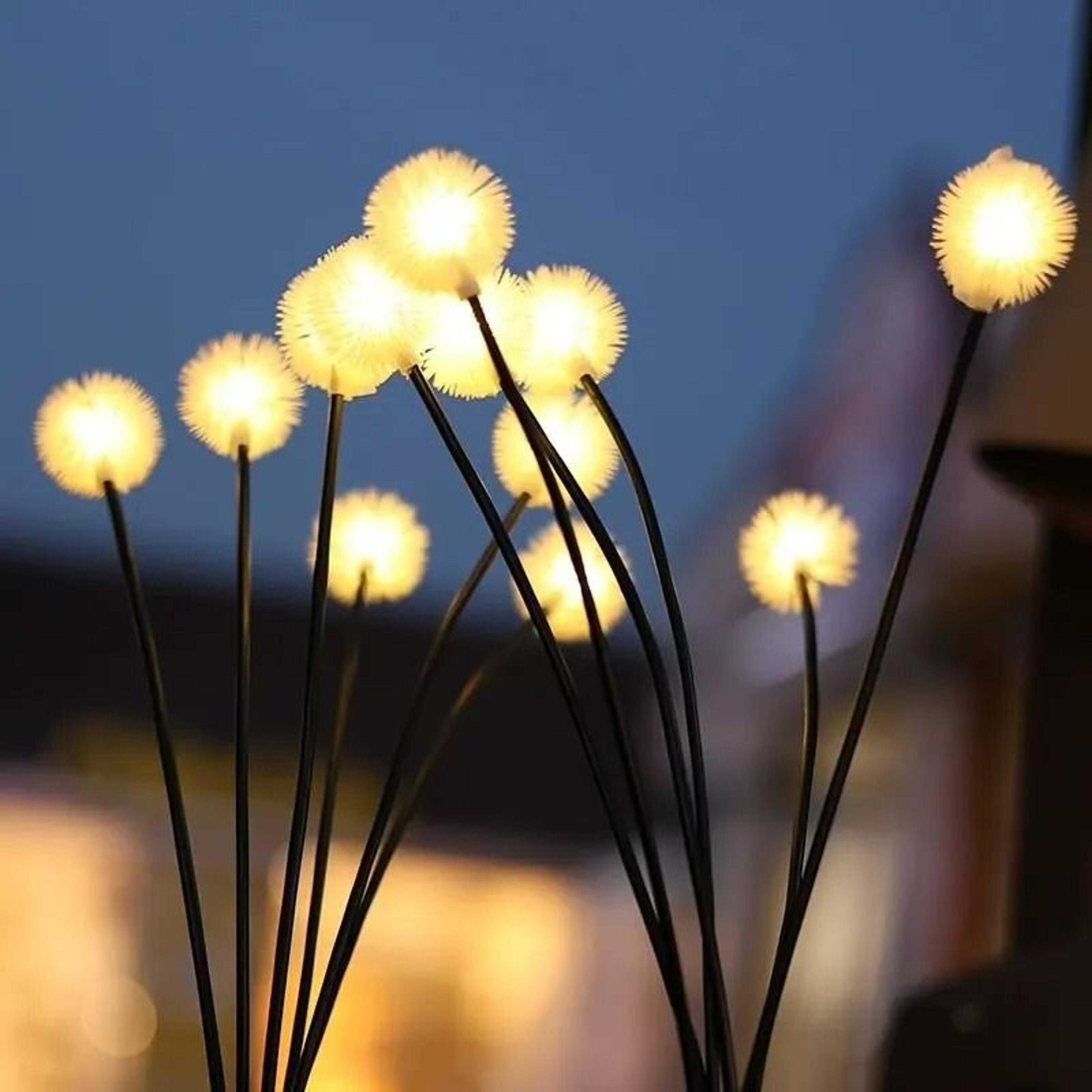 1 Pc Solar LED Dandelion Garden Light 6Head 2 Modes Lawn Lamp Ideal Landscape Accent For Yard Pathw 6