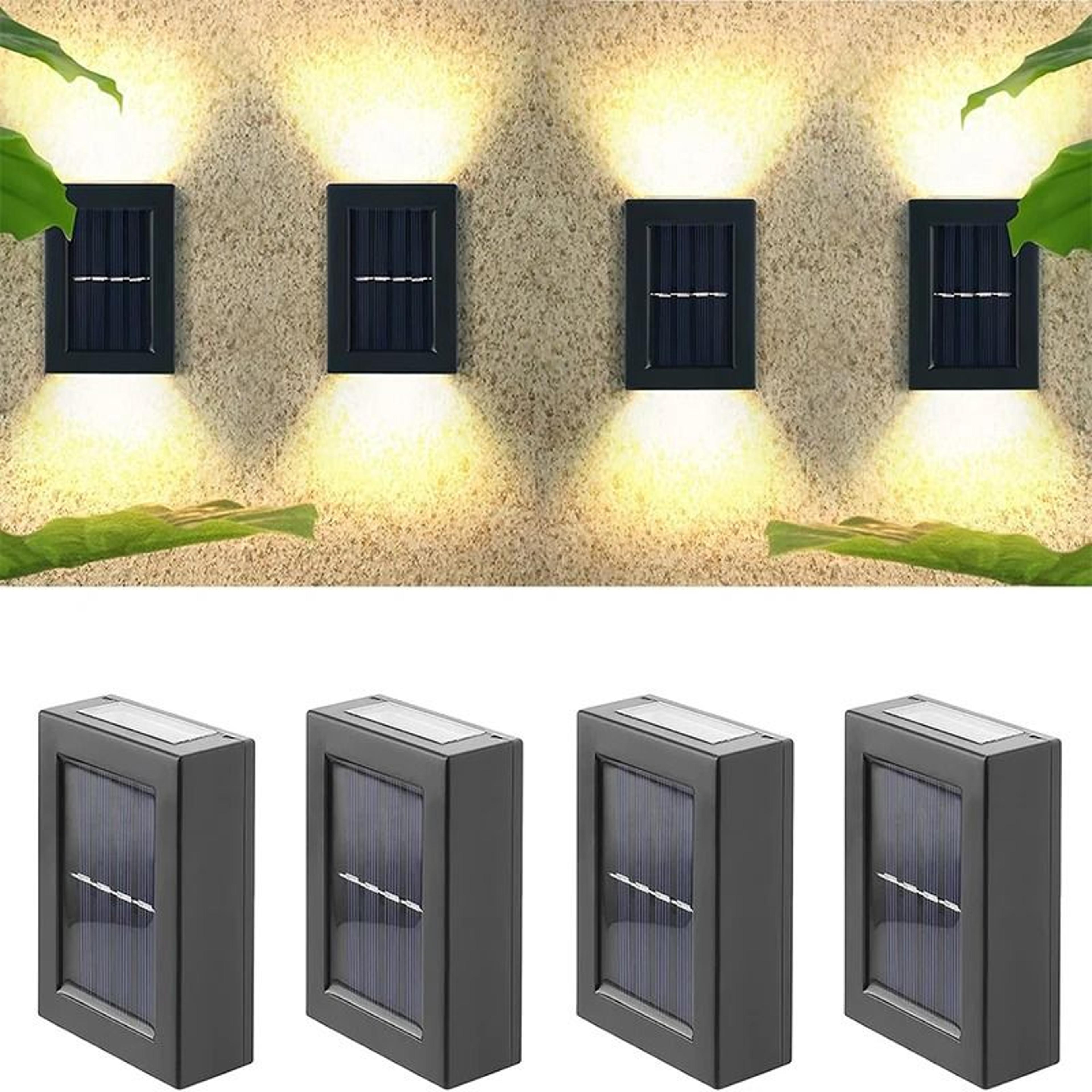 outdoor solar up and down wall spotlights waterproof led sunlight sconce for garden yard street decor