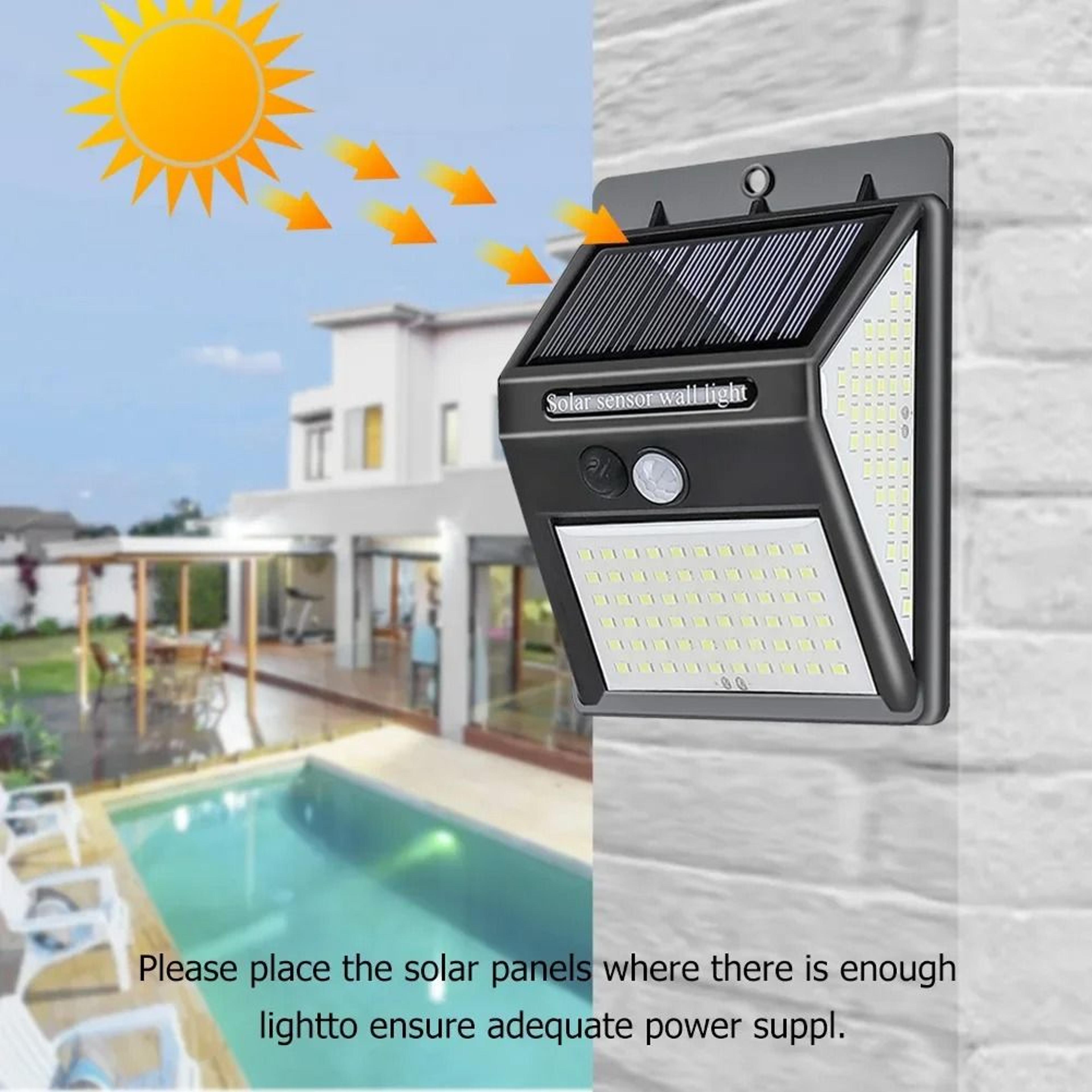 144 LED Wireless Solar PIR Motion Sensor Light Waterproof Outdoor Wall Lamp For Garden Street Yard  3