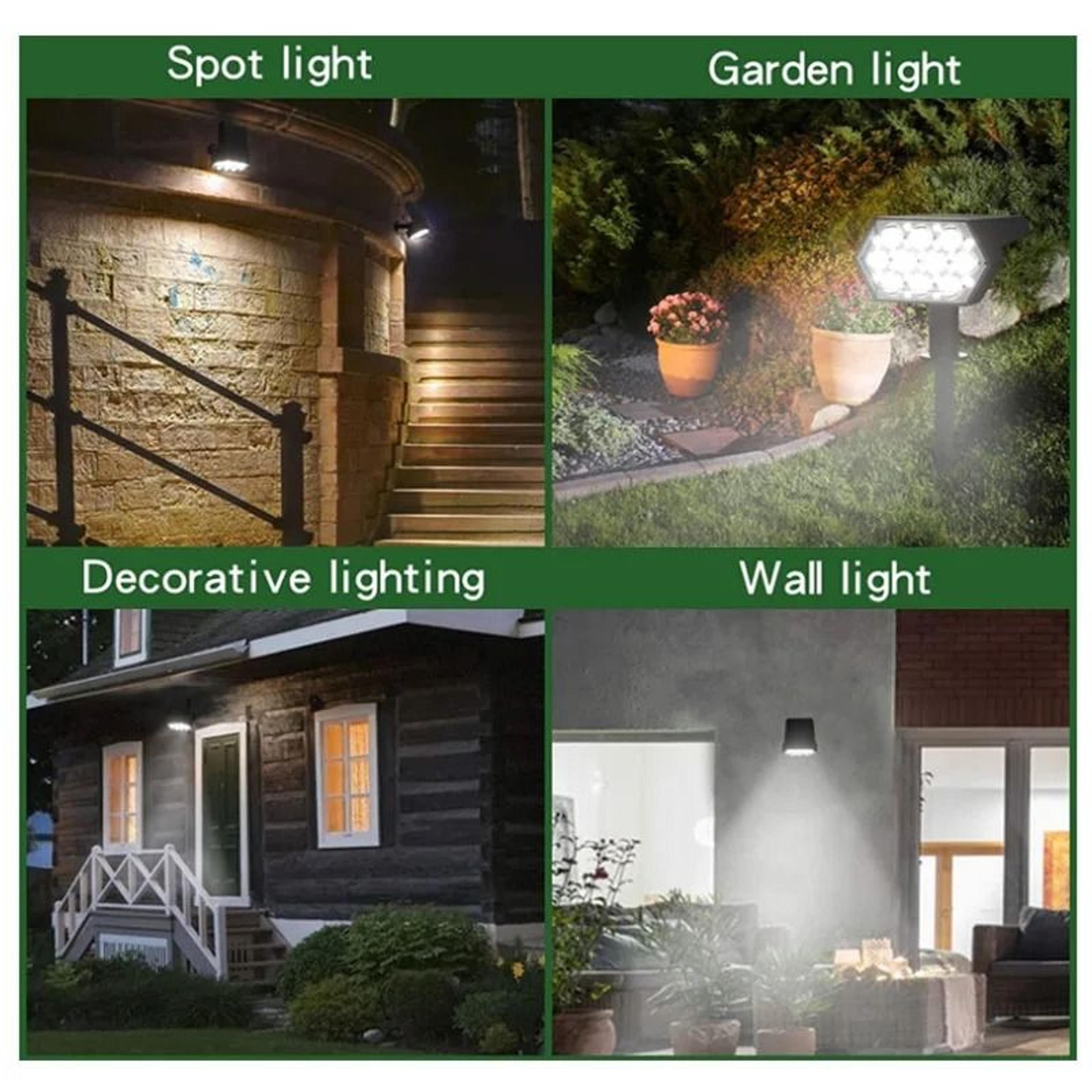 108 Or 92 LED Solar Landscape Spotlights Waterproof IP65 Warm White Adjustable Garden Light 5