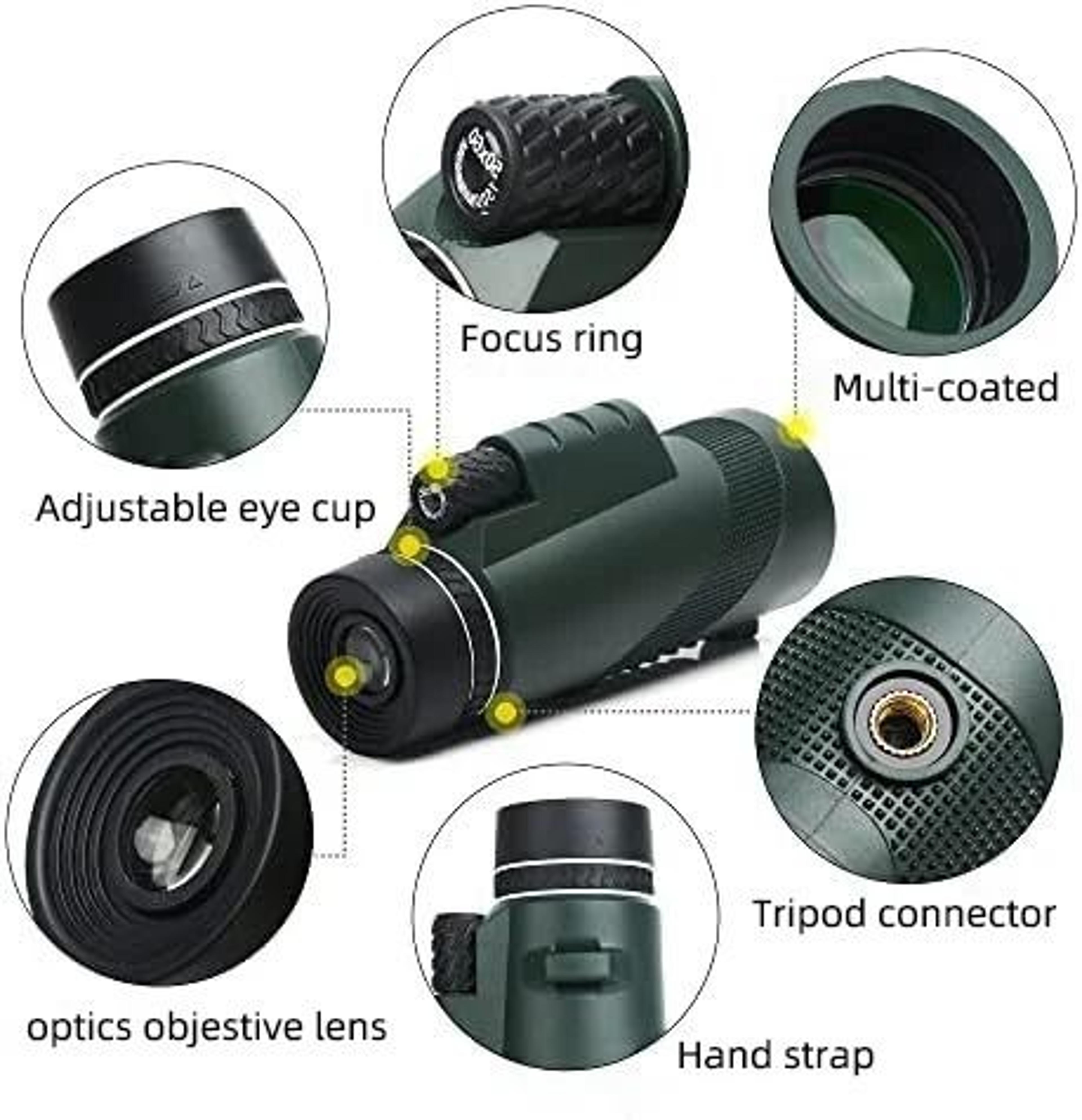 80x100 HD Powerful Monocular Telescope Portable Long Range Scope For Outdoor Camping Travel Hunting 2