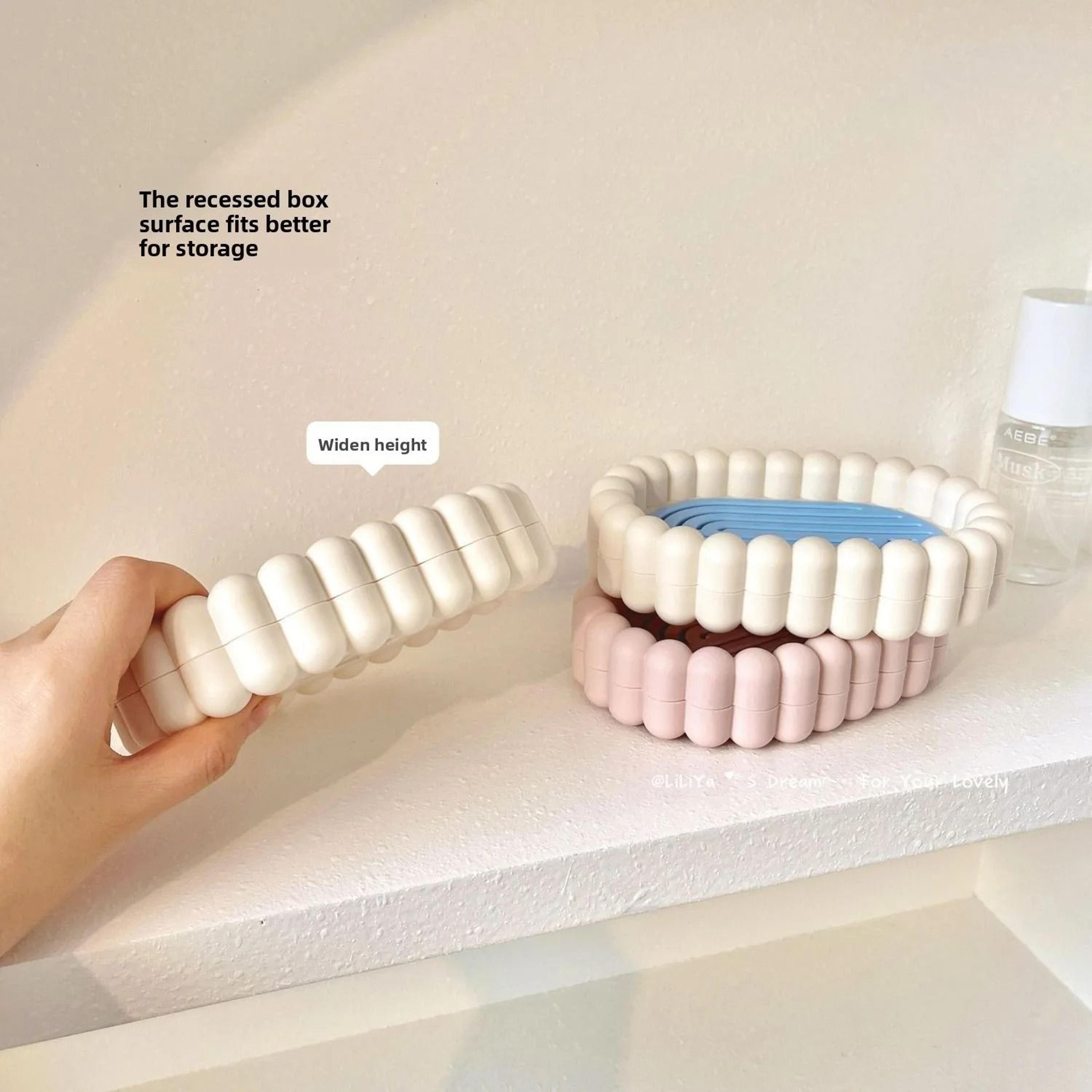 Bathroom Soap Box Plastic Soap Dish With Drain Hole SelfDraining Storage Tray For Countertop Sink 3