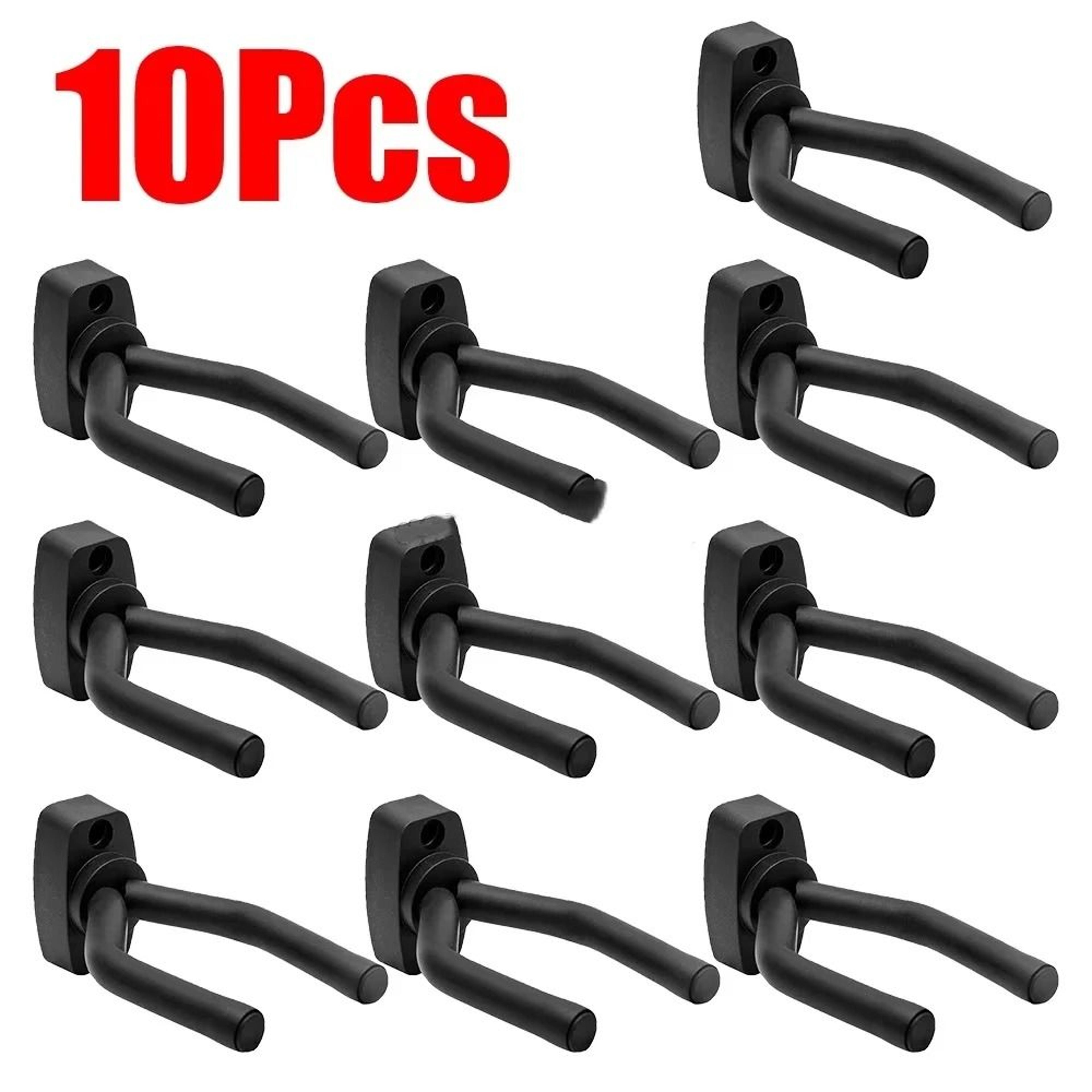 Wall Mount Guitar Hangers 1 To 10 Pack Black Hook Display Holder For Bass Ukulele Banjo Mandolin 7