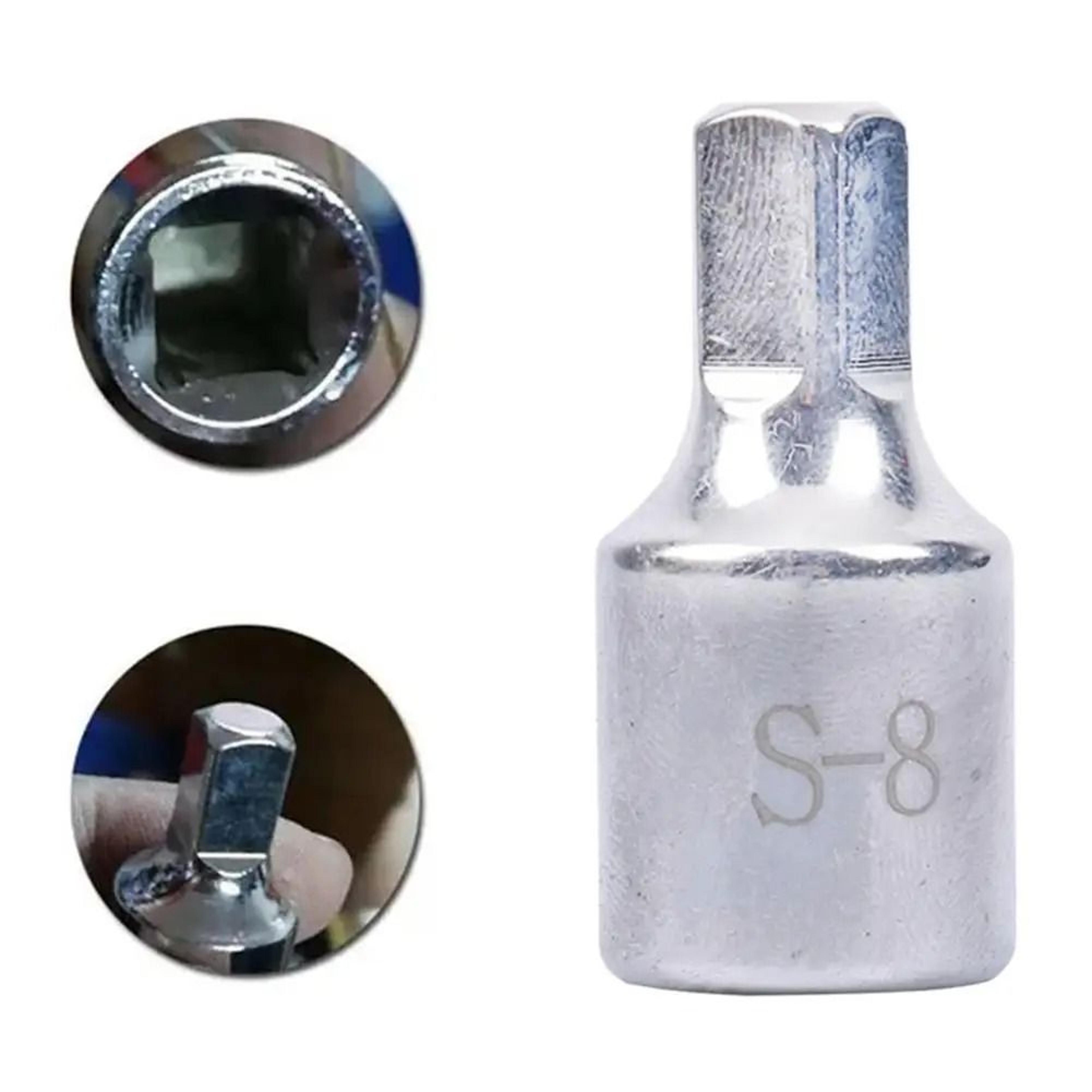 Professional 8mm Square Oil Sump Drain Plug Key Tool Remover For Renault Peugeot Oil Pan Screw Remo 4
