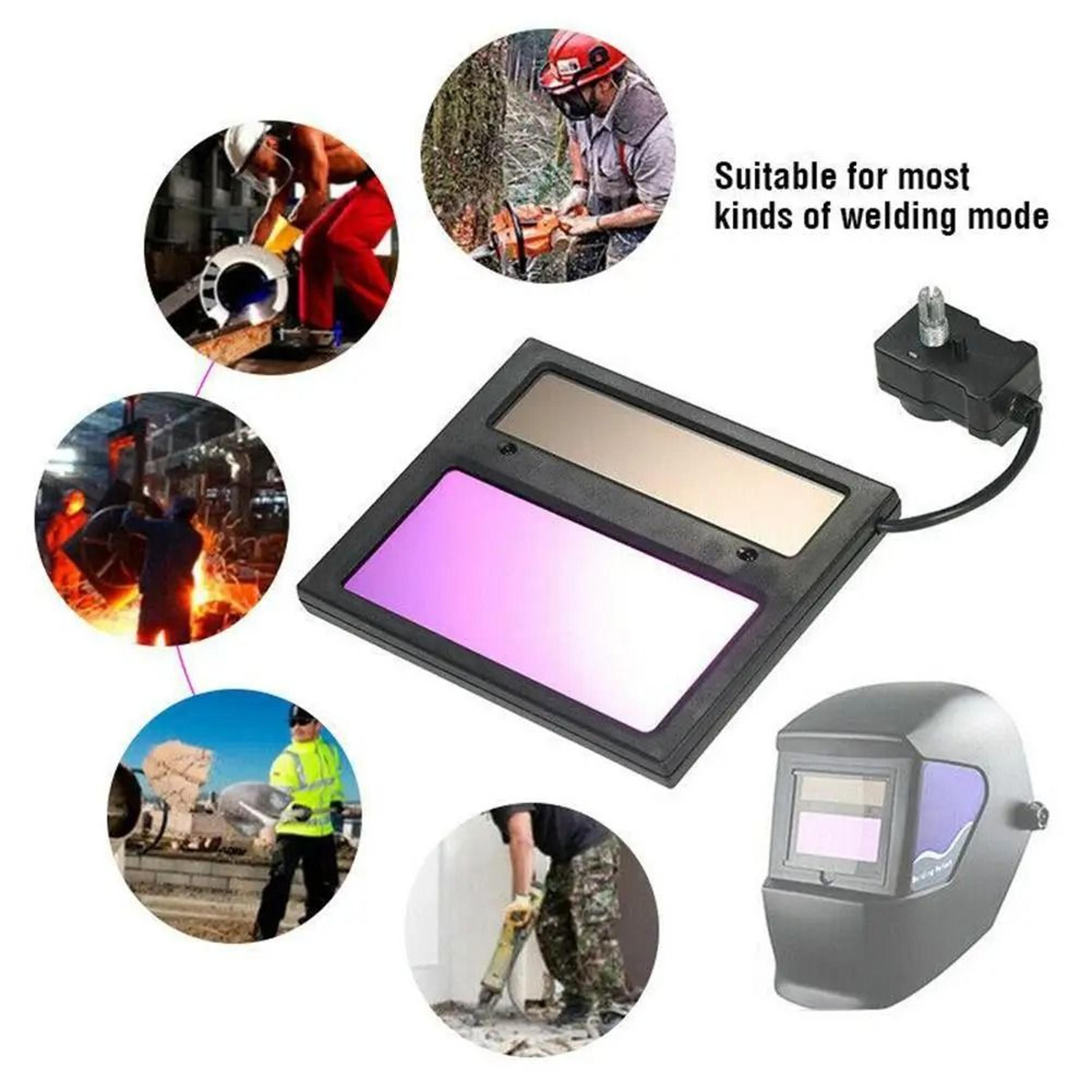 solar powered auto darkening welding helmet mask filter lens hood replacement module