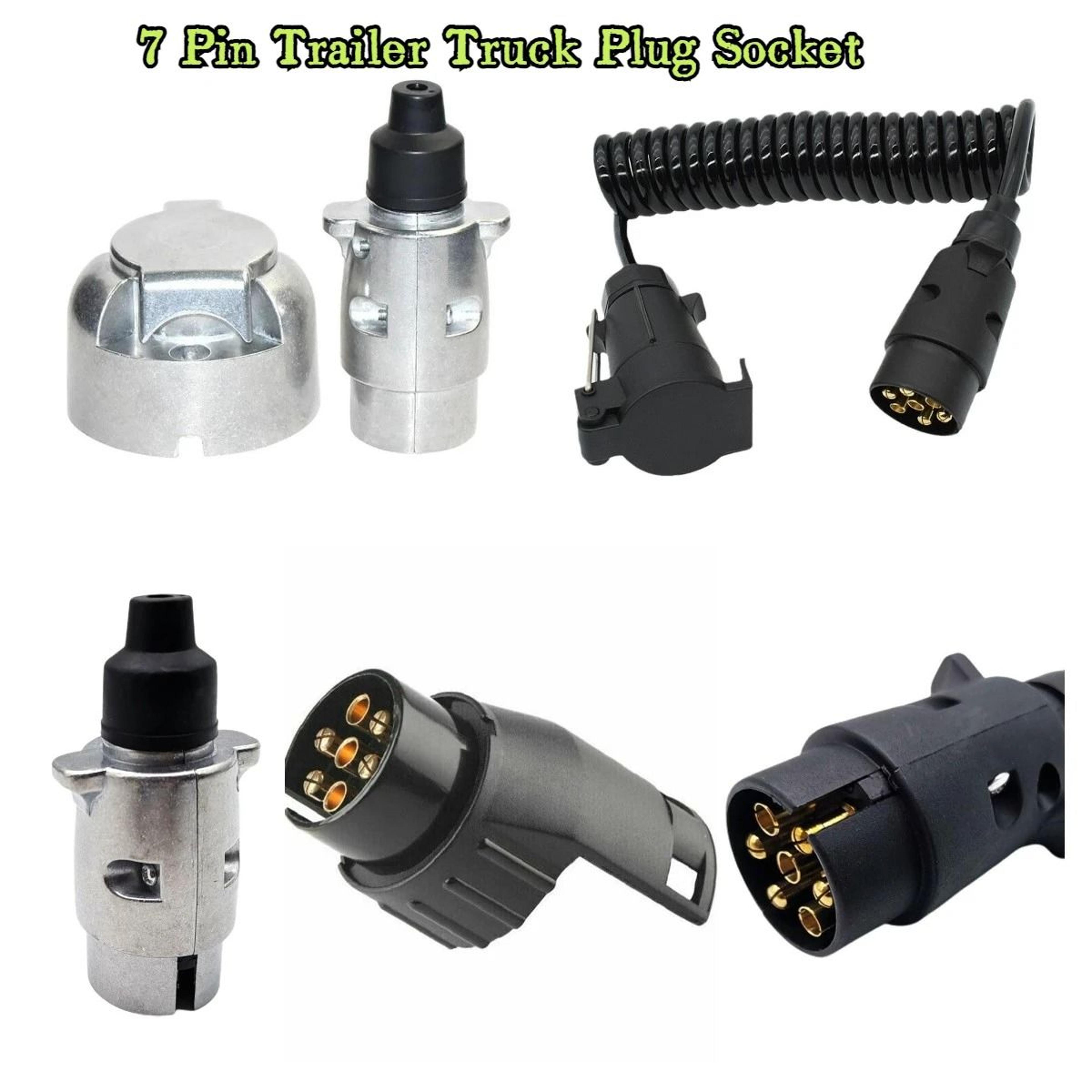 2m 7-pin trailer light board extension cable lead male to female towing plug socket wire