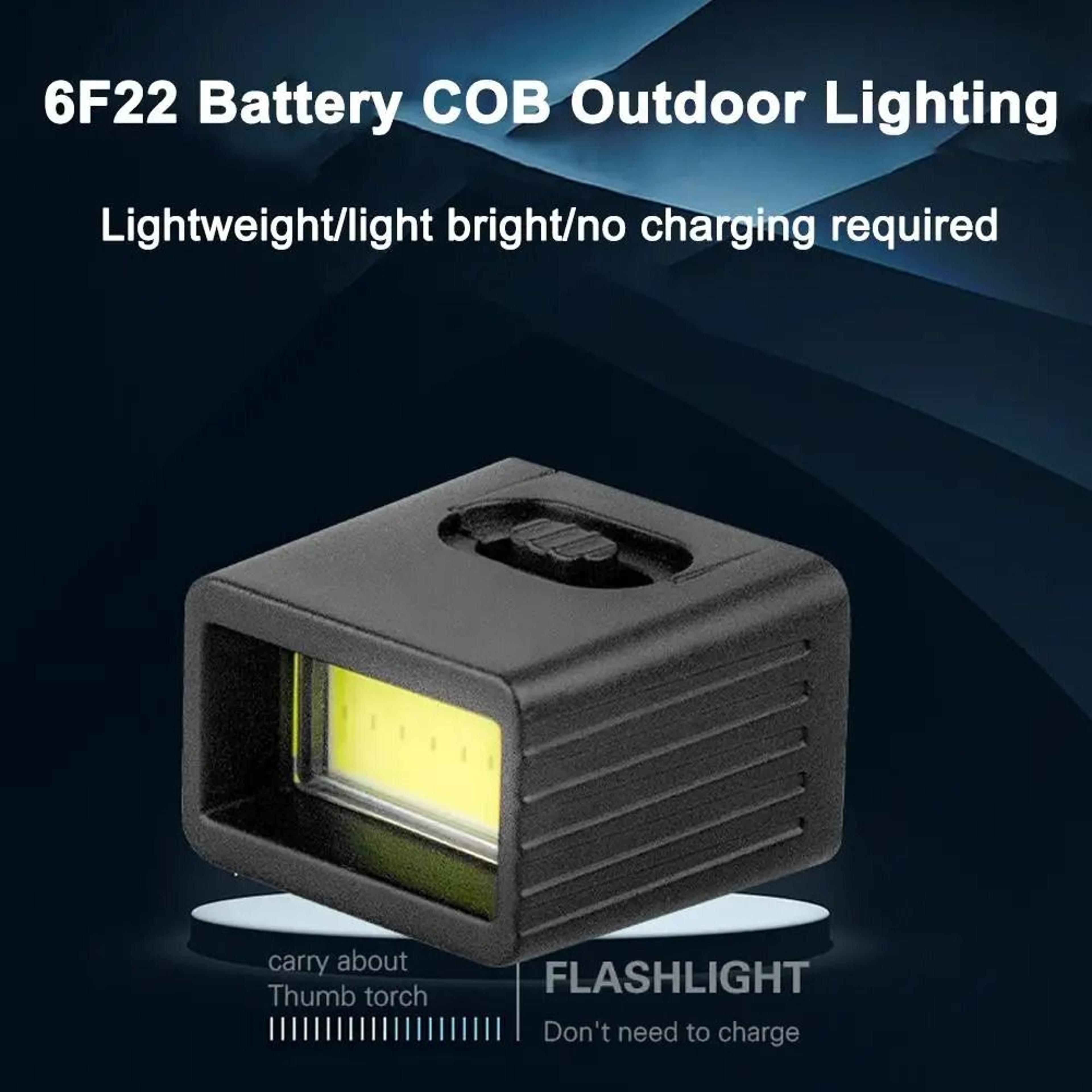 Mini 9V Battery Powered LED Flashlight Portable Key Light COB Work Light Outdoor Emergency Lamp 4
