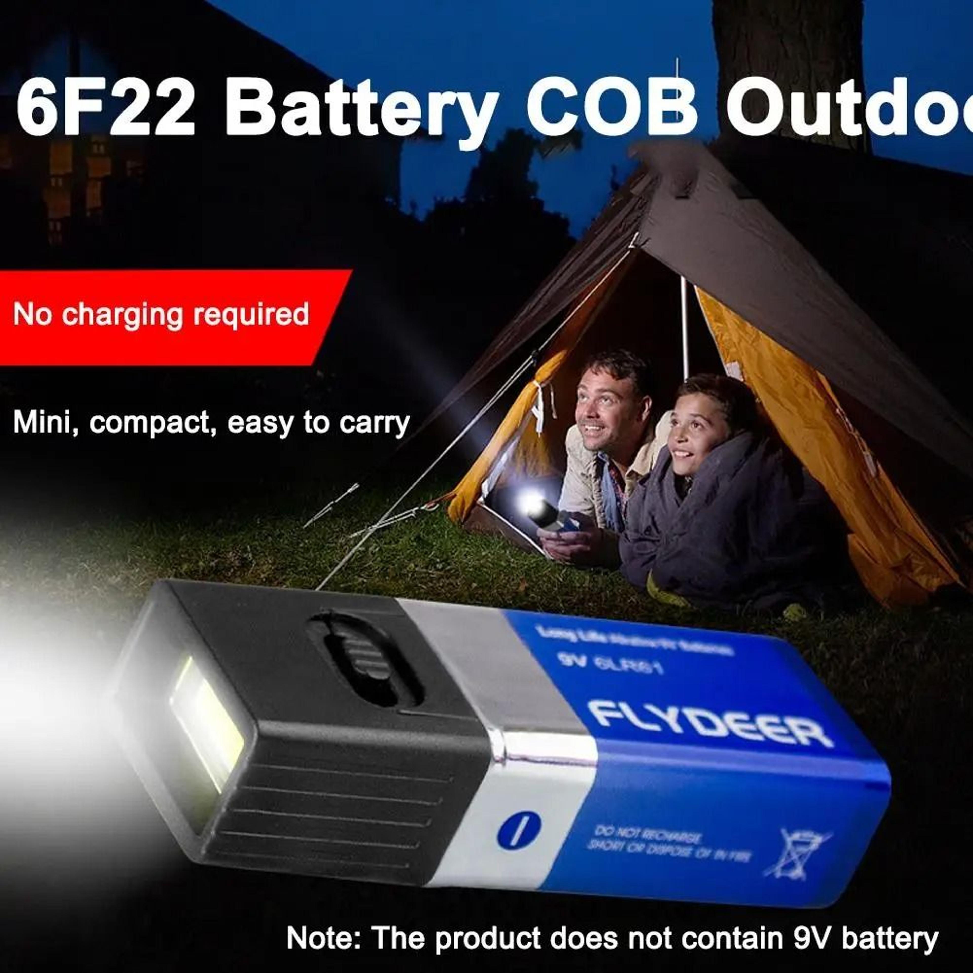 Mini 9V Battery Powered LED Flashlight Portable Key Light COB Work Light Outdoor Emergency Lamp 3